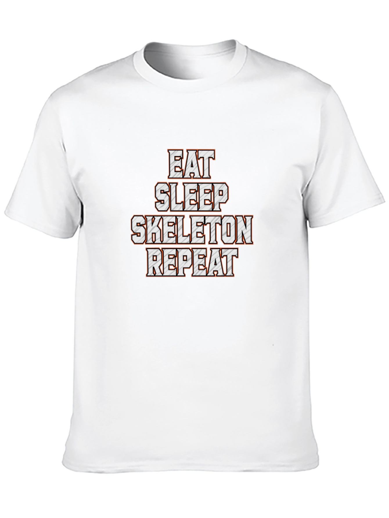 Eat Sleep Skeleton Repeat Black Graphic Tee