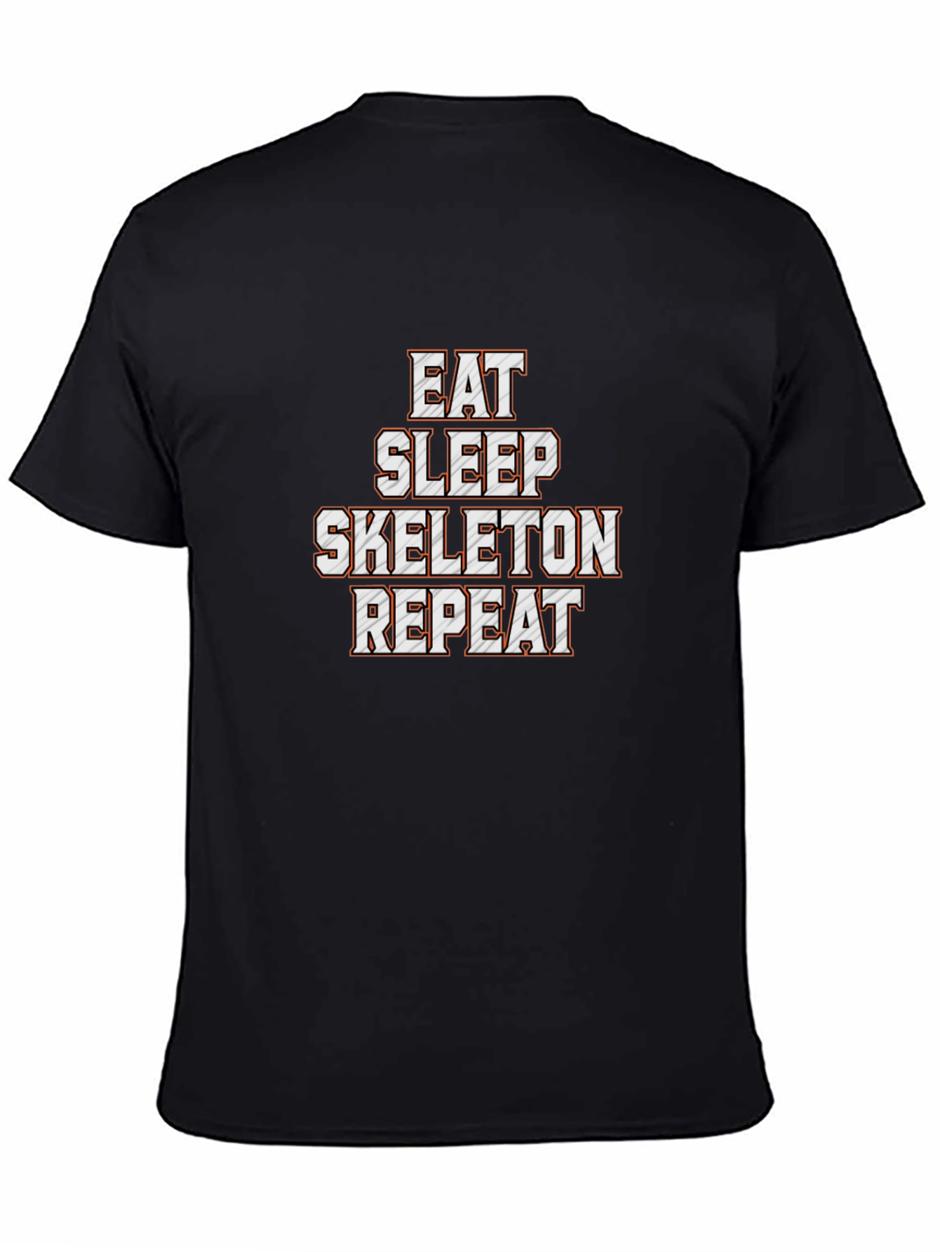 Eat Sleep Skeleton Repeat Black Graphic Tee