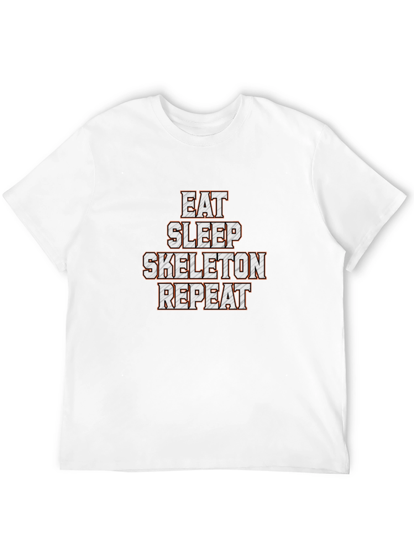 Eat Sleep Skeleton Repeat Black Graphic Tee