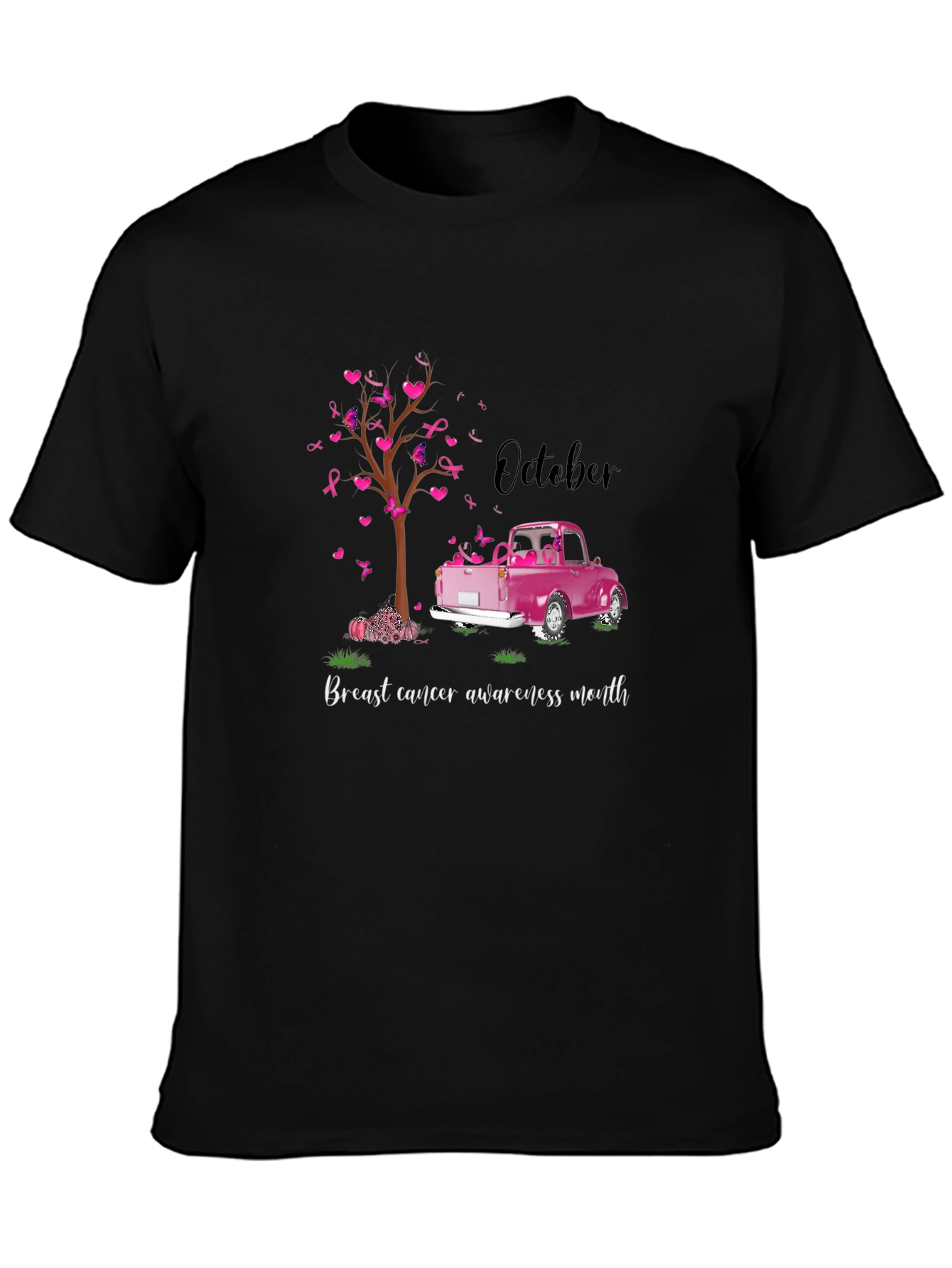 Breast Cancer Awareness Month Black T-Shirt