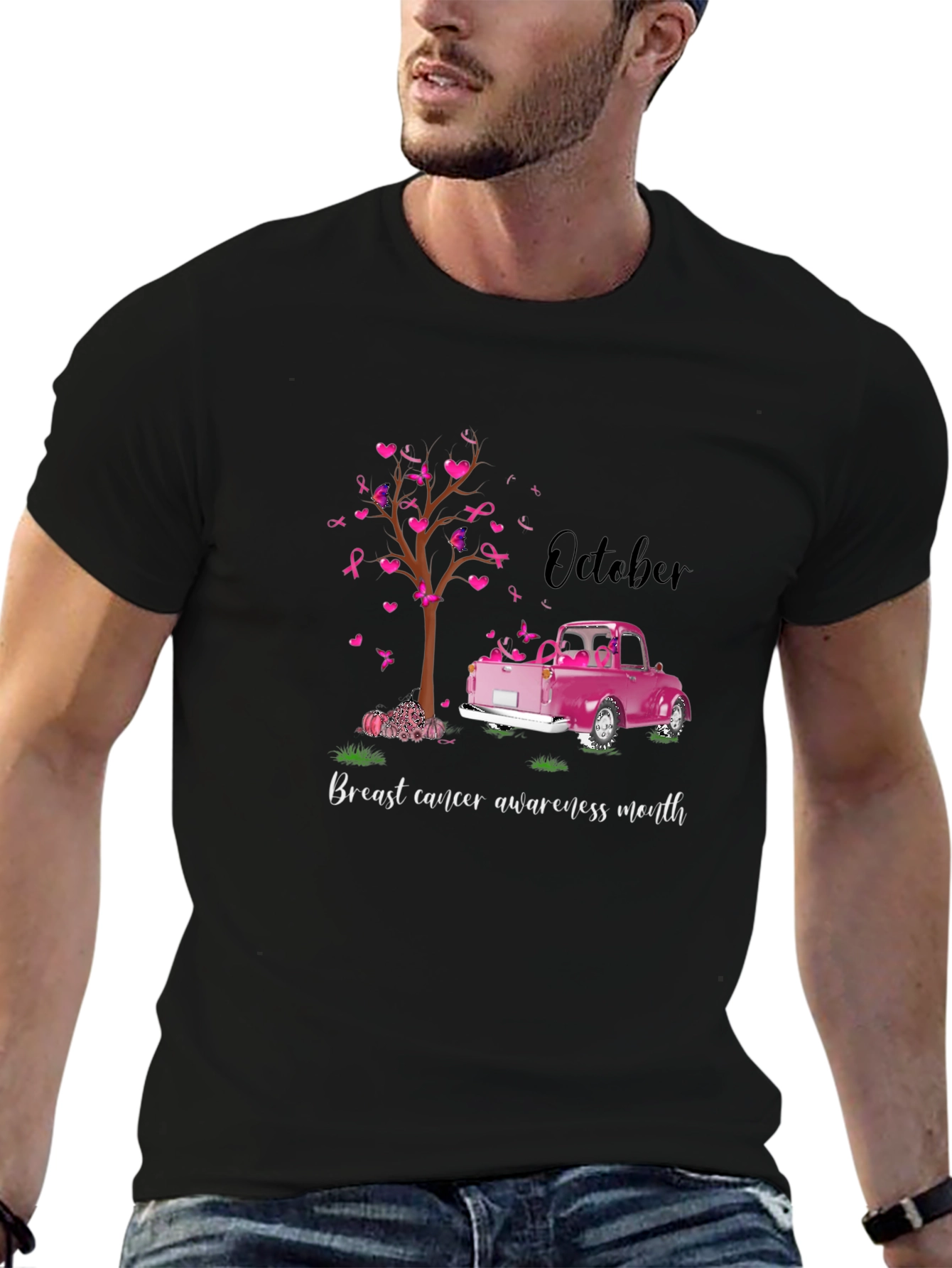 Breast Cancer Awareness Month Black T-Shirt
