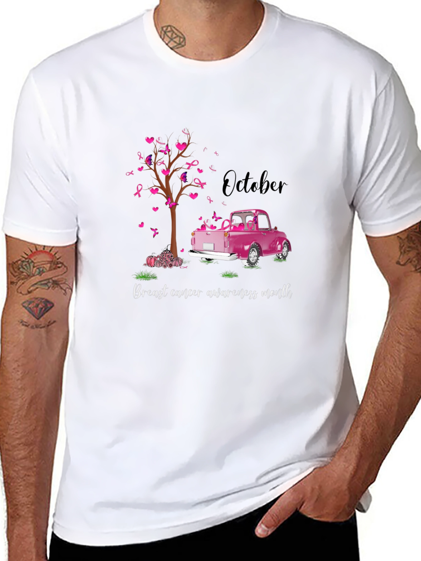 Breast Cancer Awareness Month Black T-Shirt