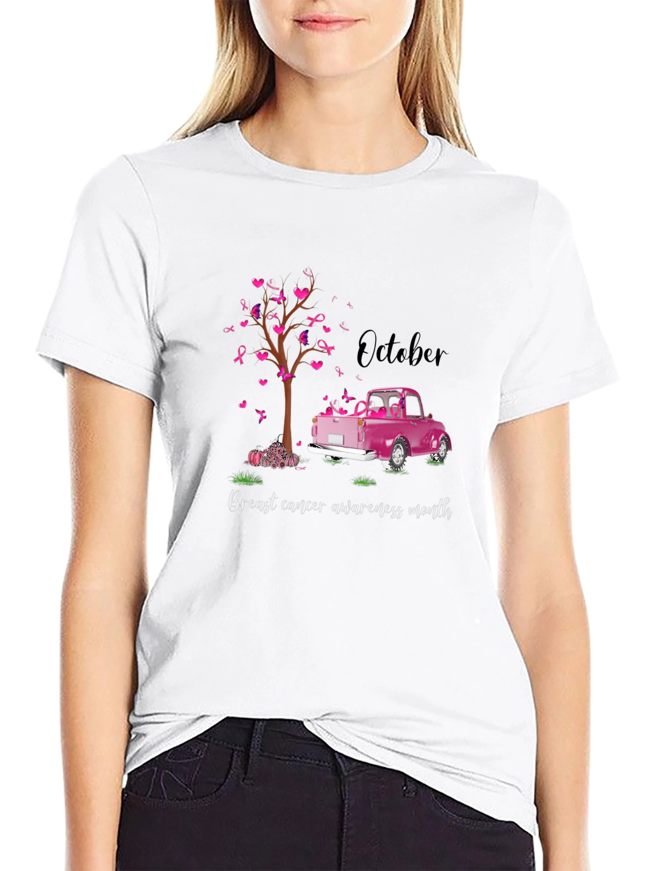 Breast Cancer Awareness Month Black T-Shirt