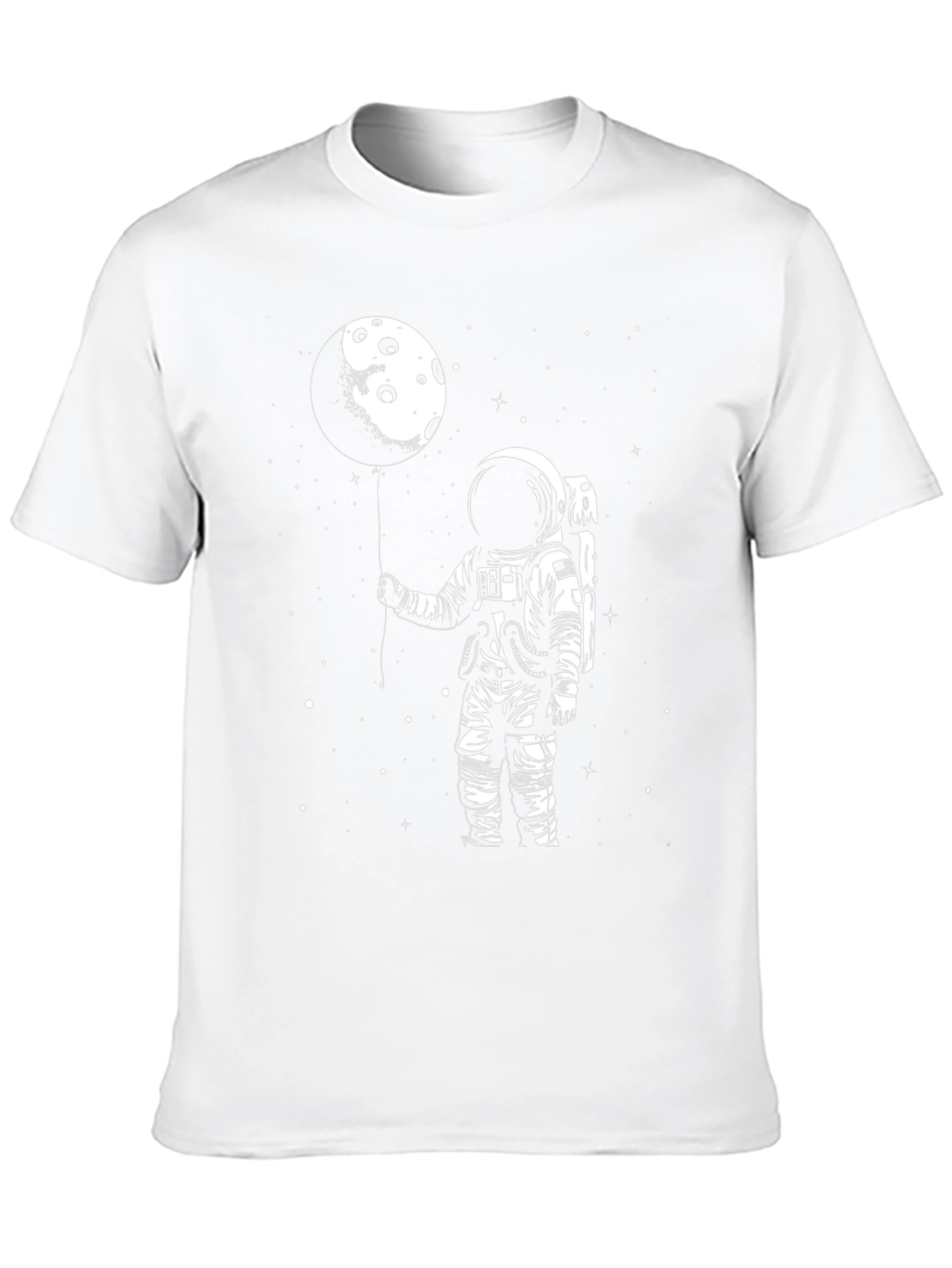 Astronaut Moon Balloon Graphic T-Shirt
