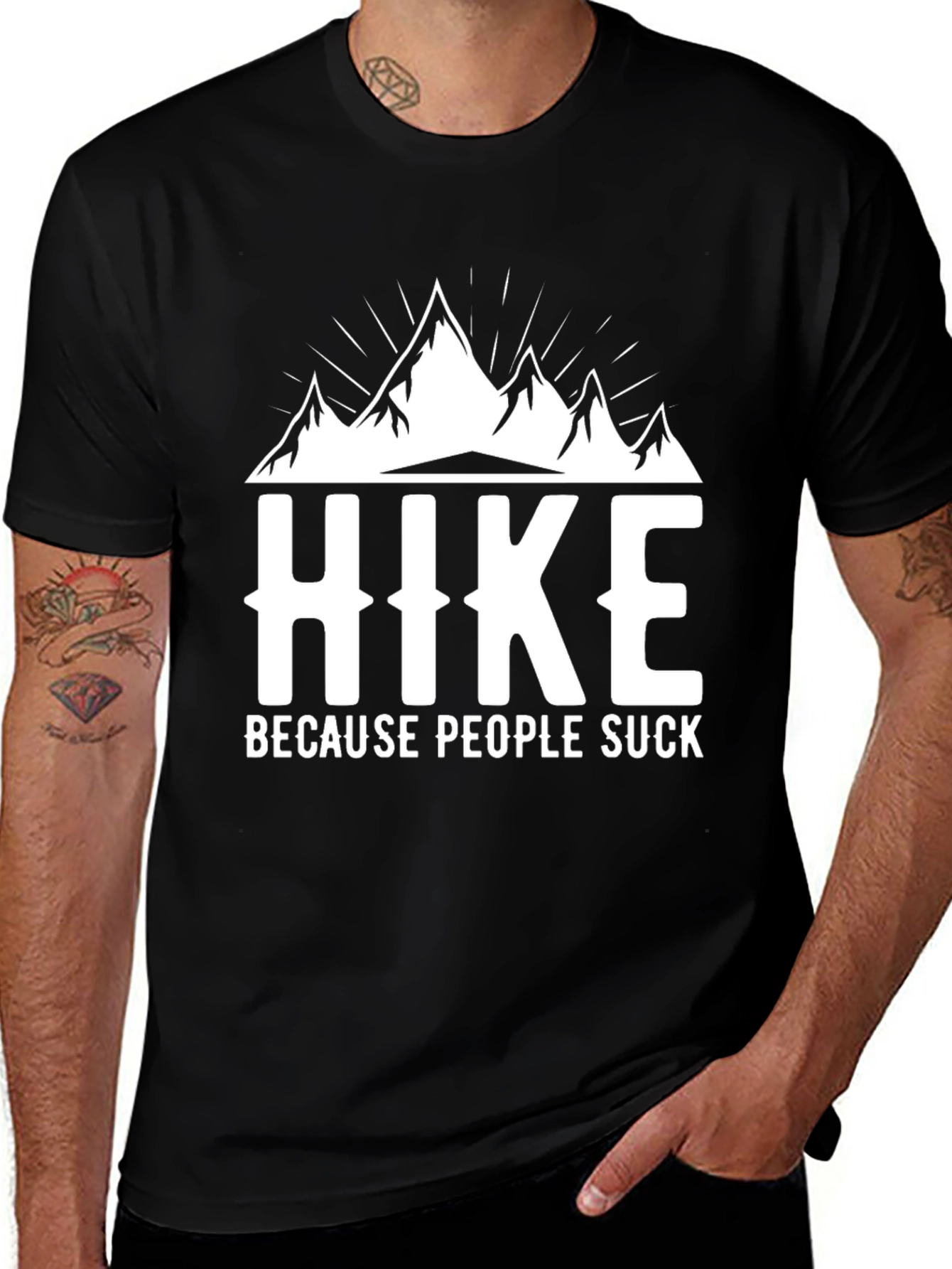 Hike Because People Suck Graphic Tee