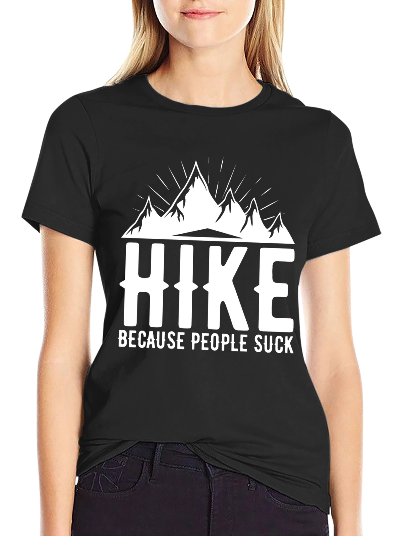 Hike Because People Suck Graphic Tee