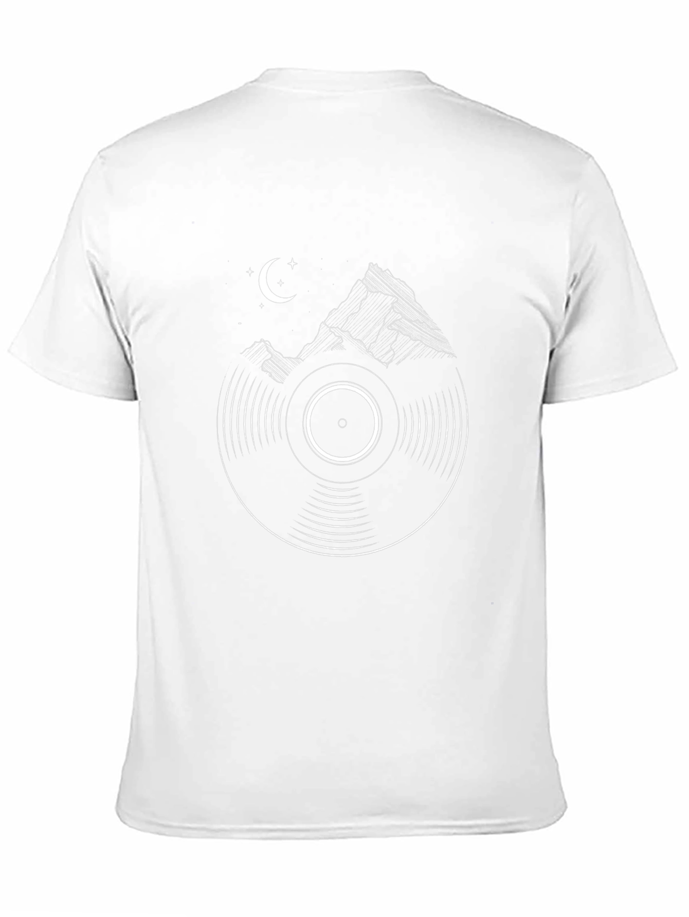 Vinyl Record Mountainscape Graphic Tee