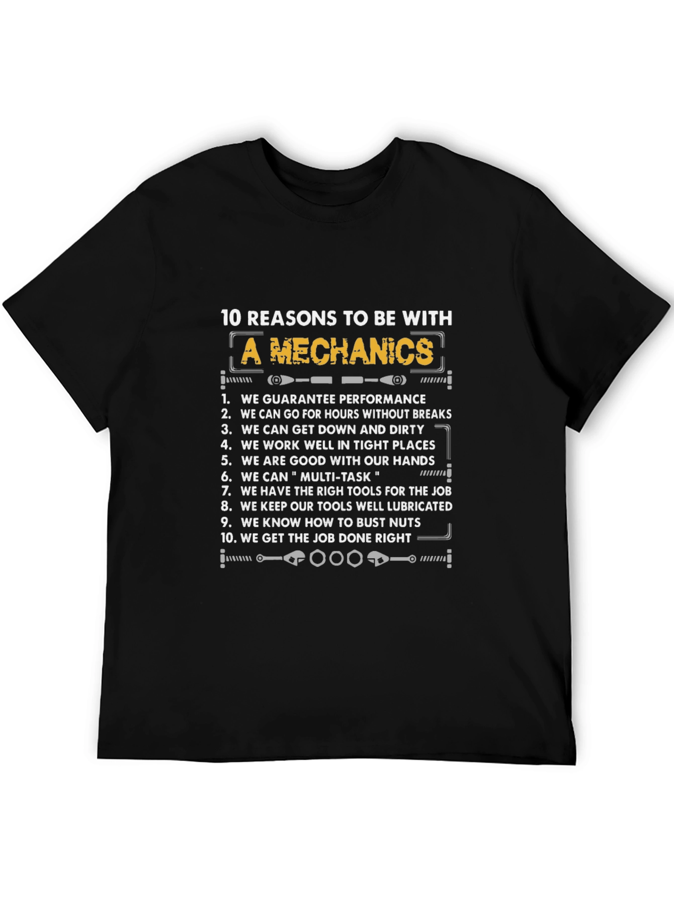 Mechanic Reasons T-Shirt - Gift for Mechanics