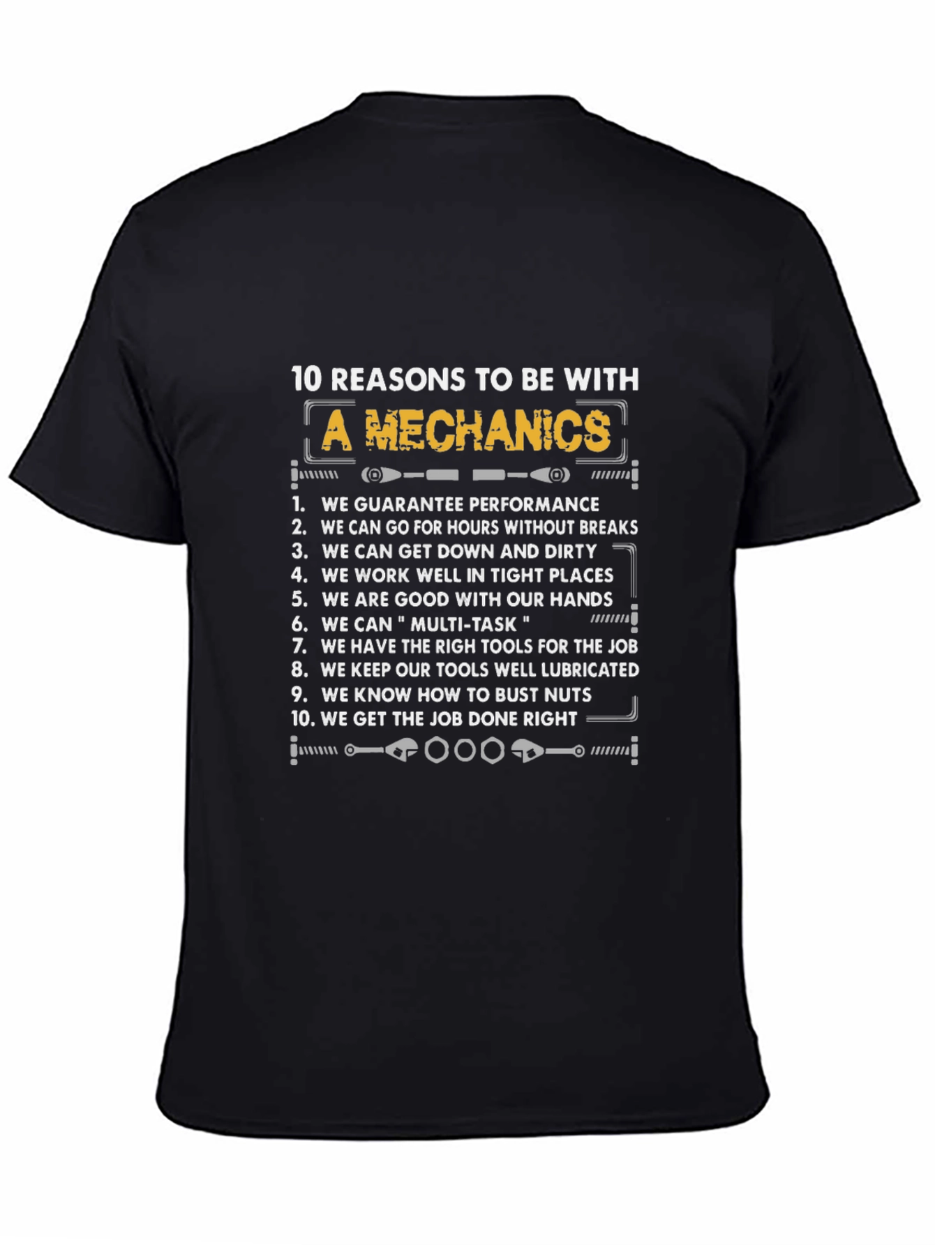 Mechanic Reasons T-Shirt - Gift for Mechanics