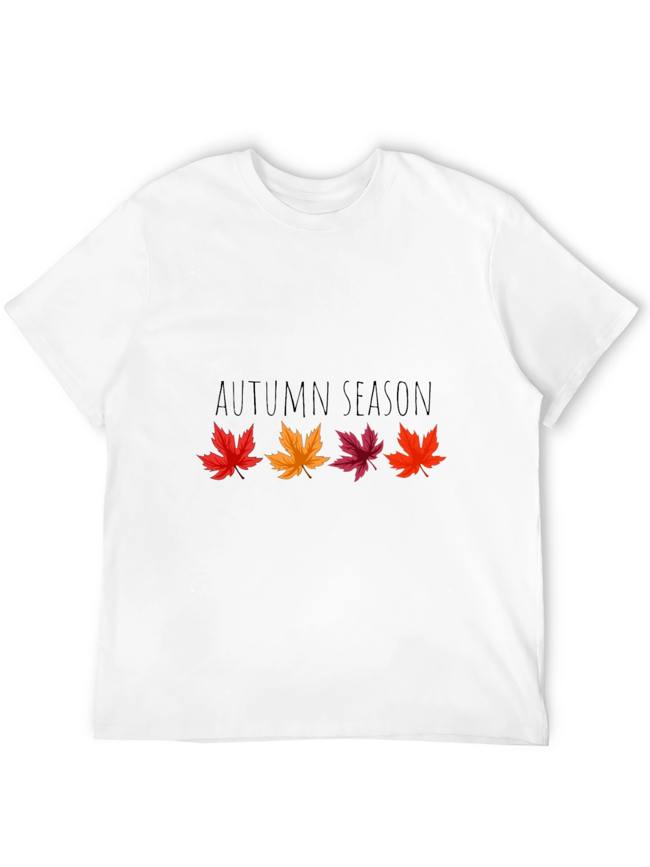 Autumn Season Black Graphic T-Shirt