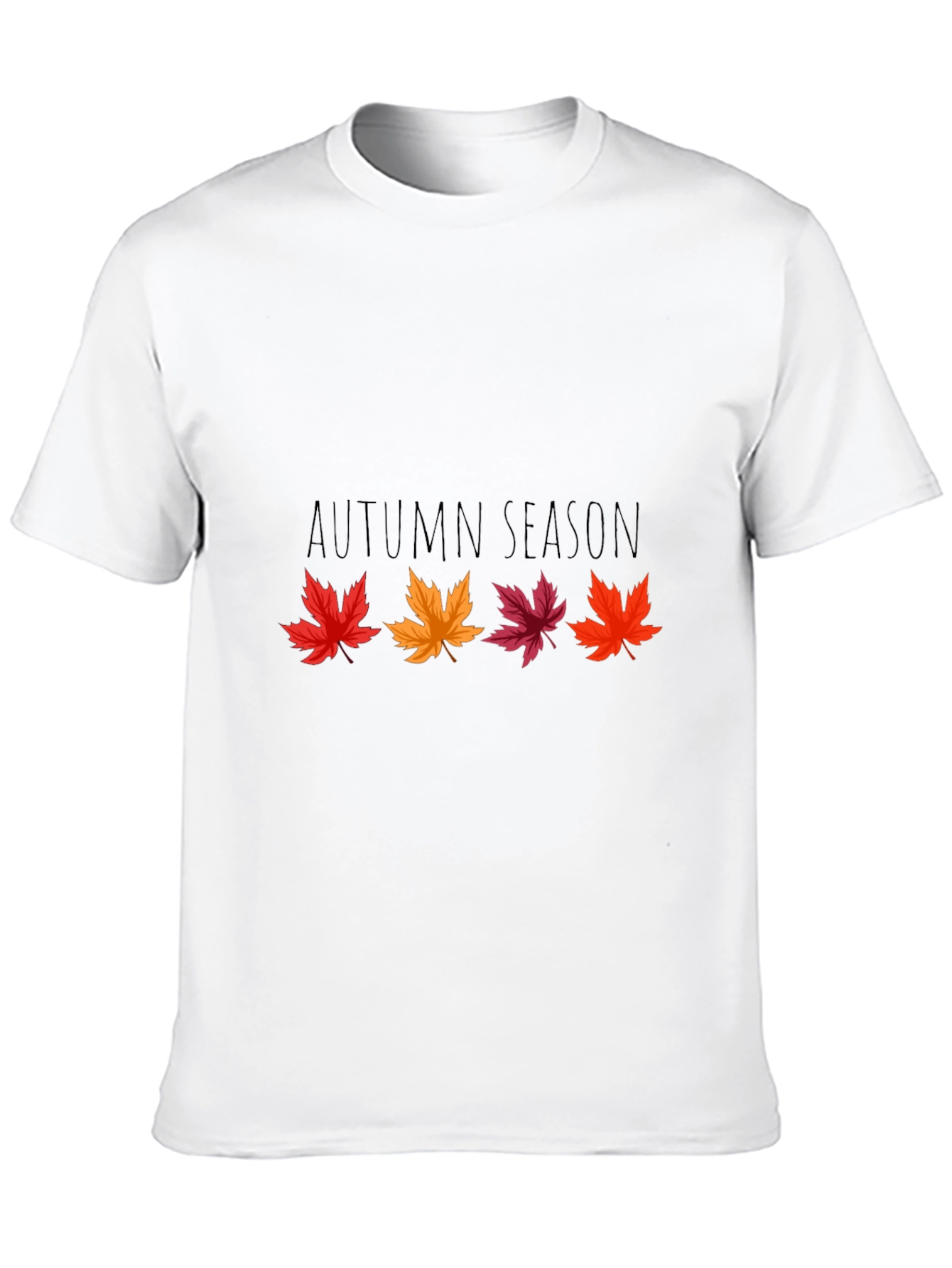 Autumn Season Black Graphic T-Shirt