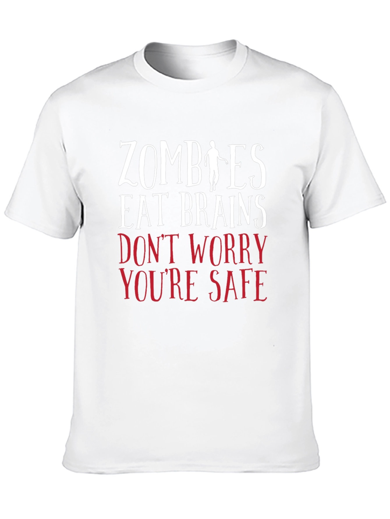 Zombies Eat Brains Funny Graphic T-Shirt
