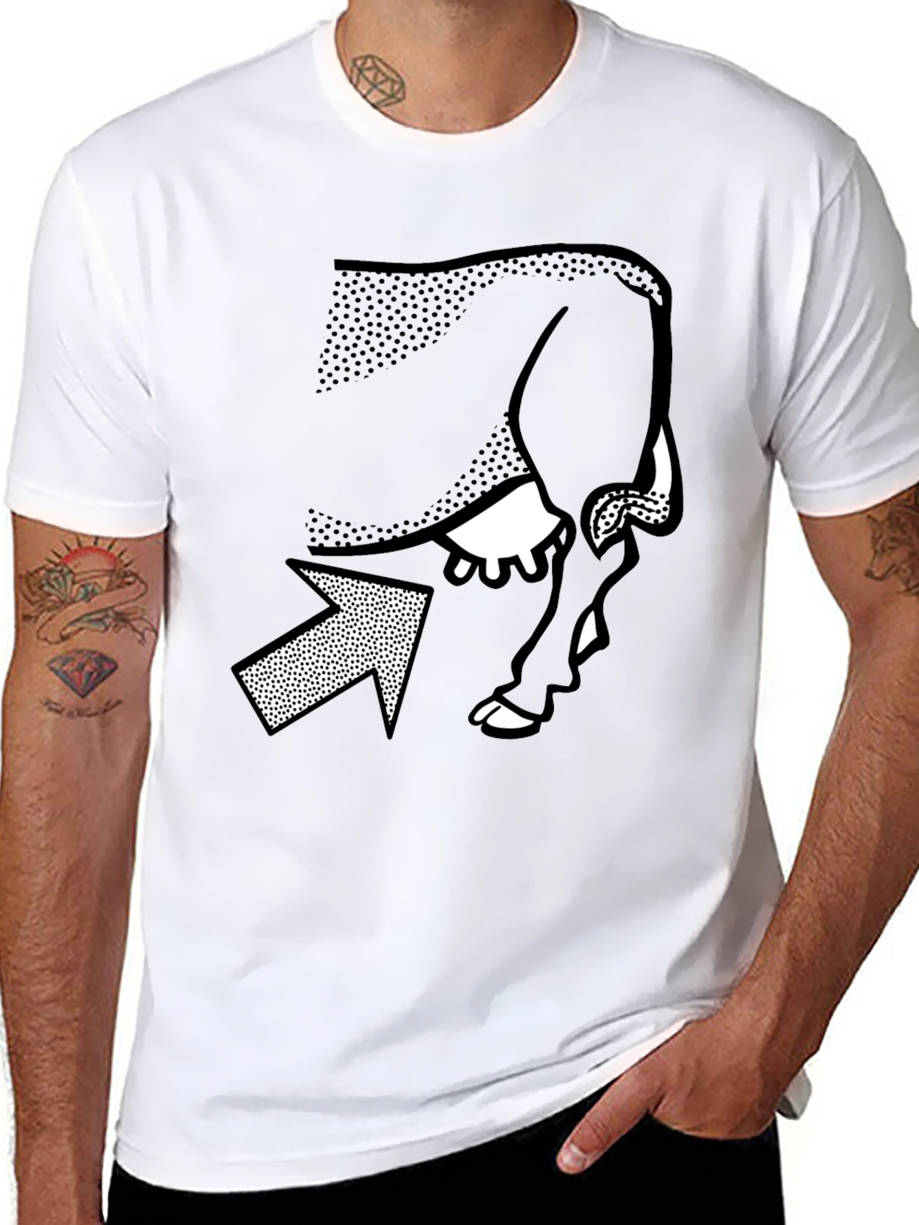 Optical Illusion T-Shirt - Cow or Woman?