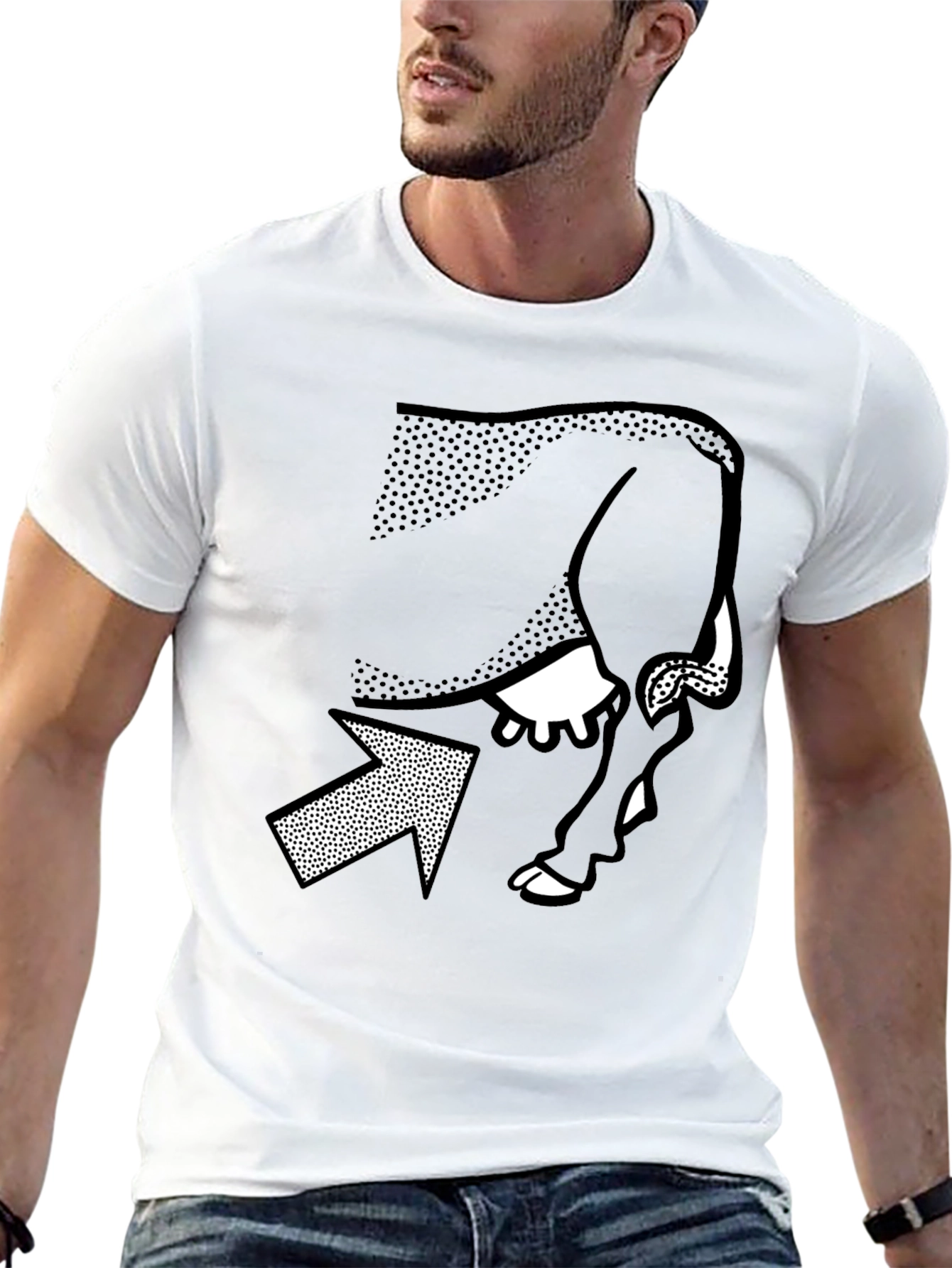 Optical Illusion T-Shirt - Cow or Woman?