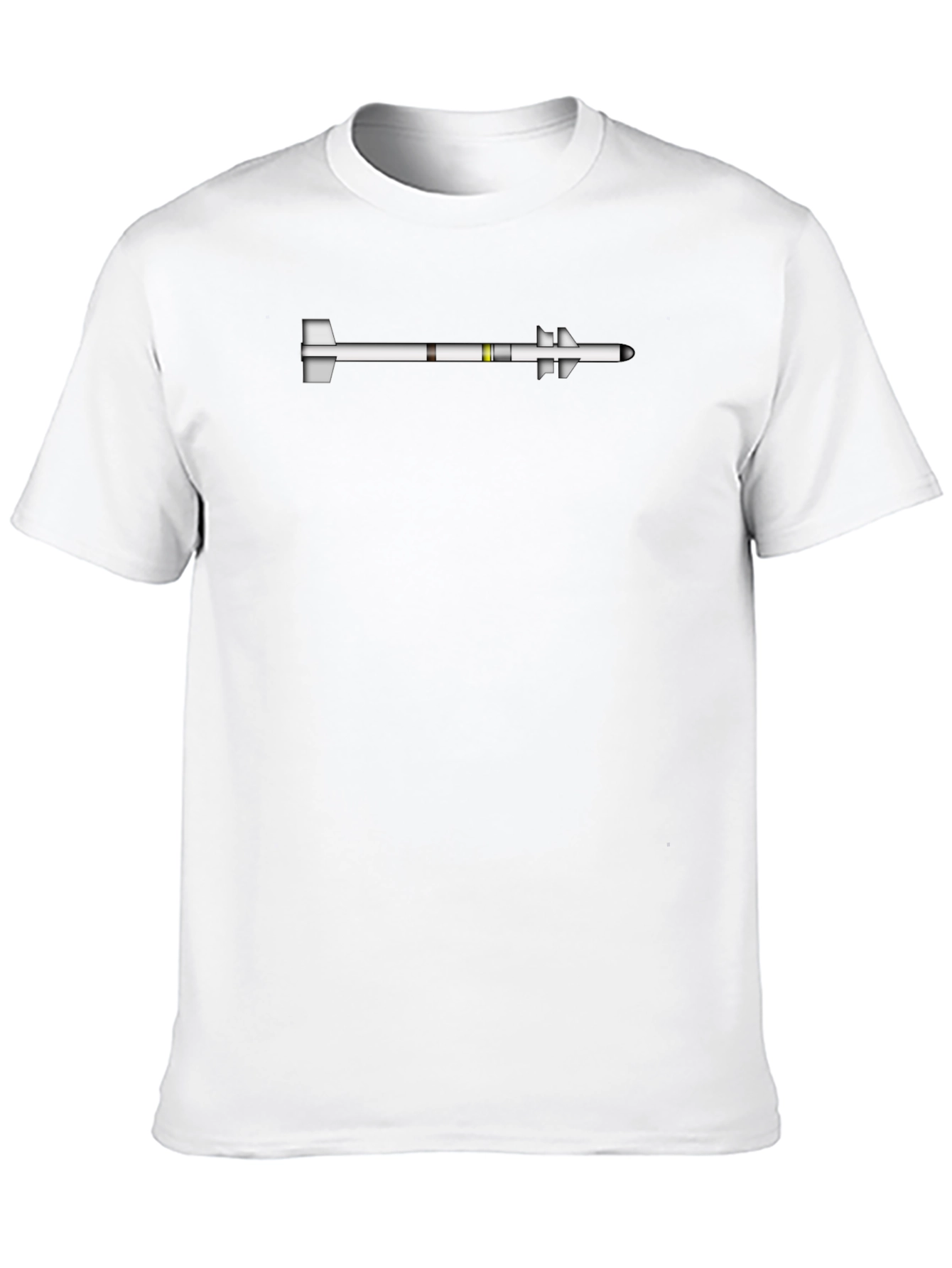 Missile Graphic Tee - Bold Black Cotton Shirt