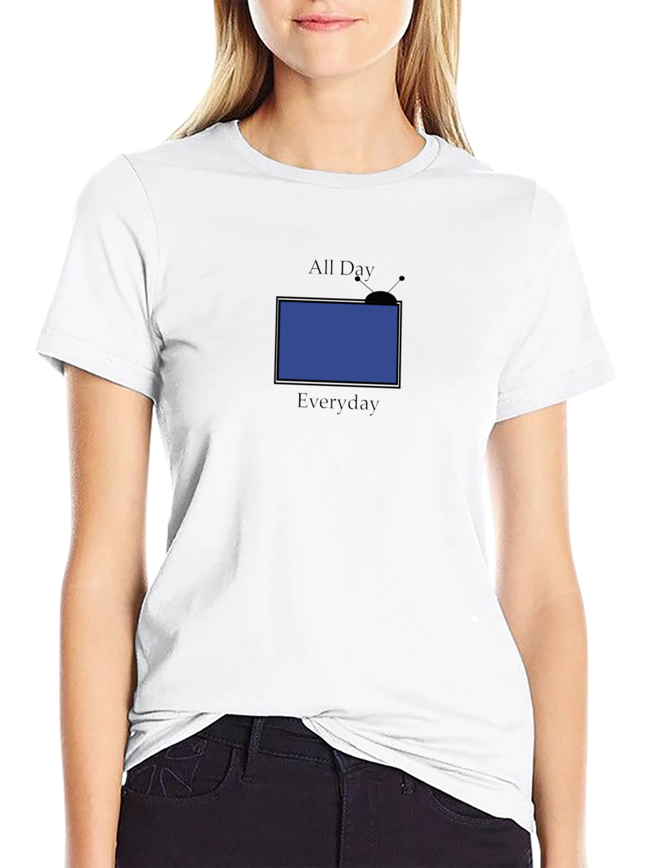 All Day Everyday Black Tee