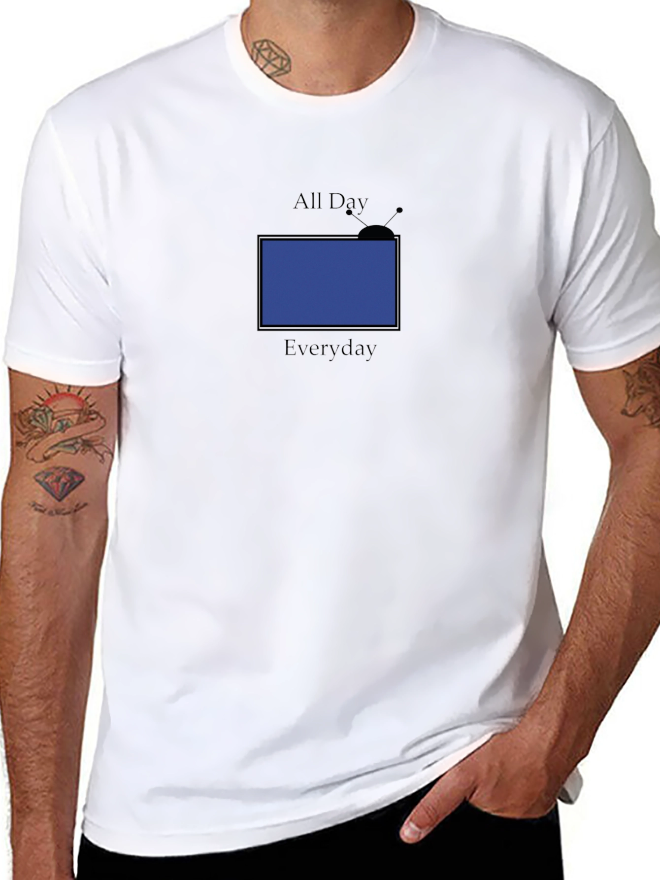 All Day Everyday Black Tee