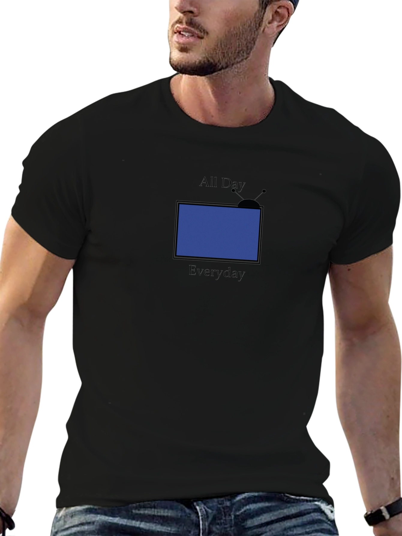 All Day Everyday Black Tee