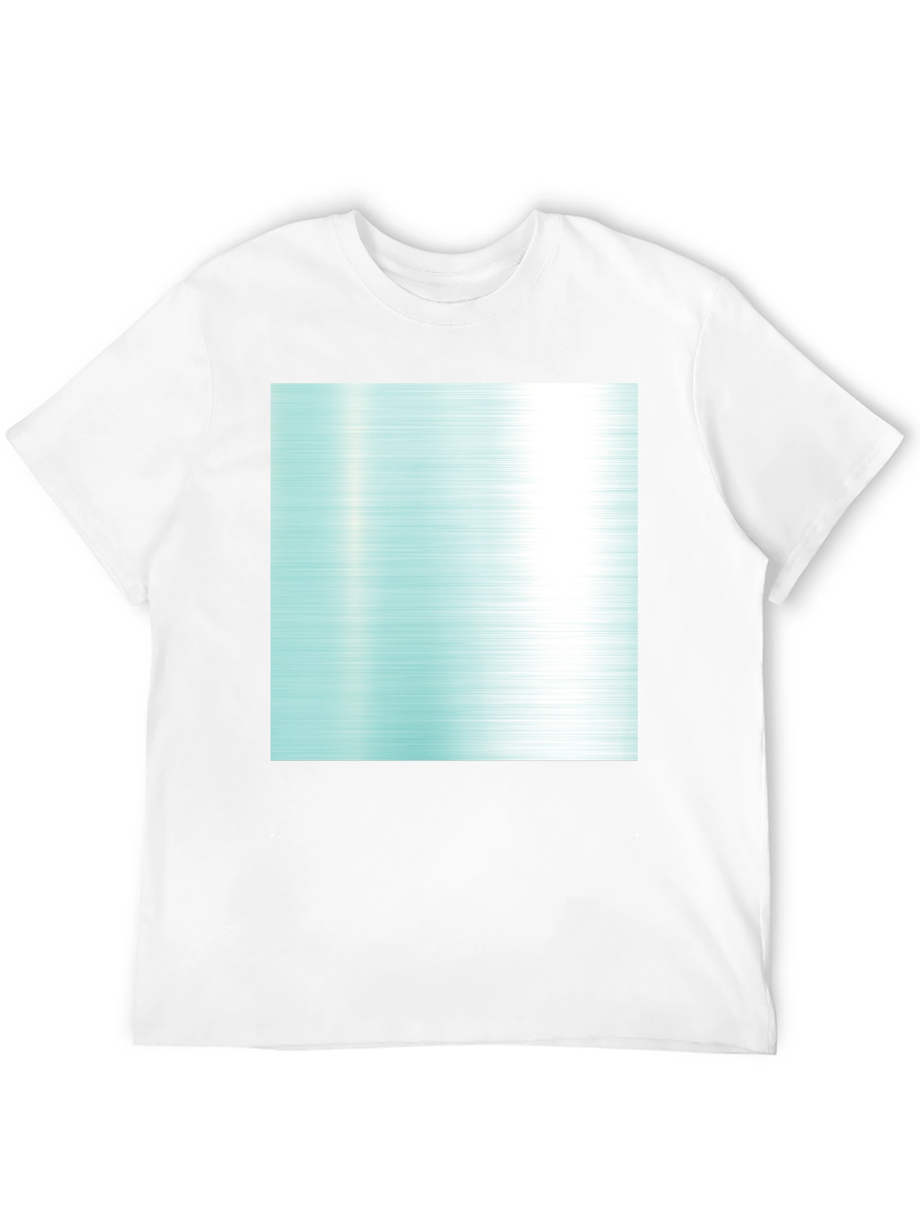 Modern Graphic Tee - Abstract Aqua Design