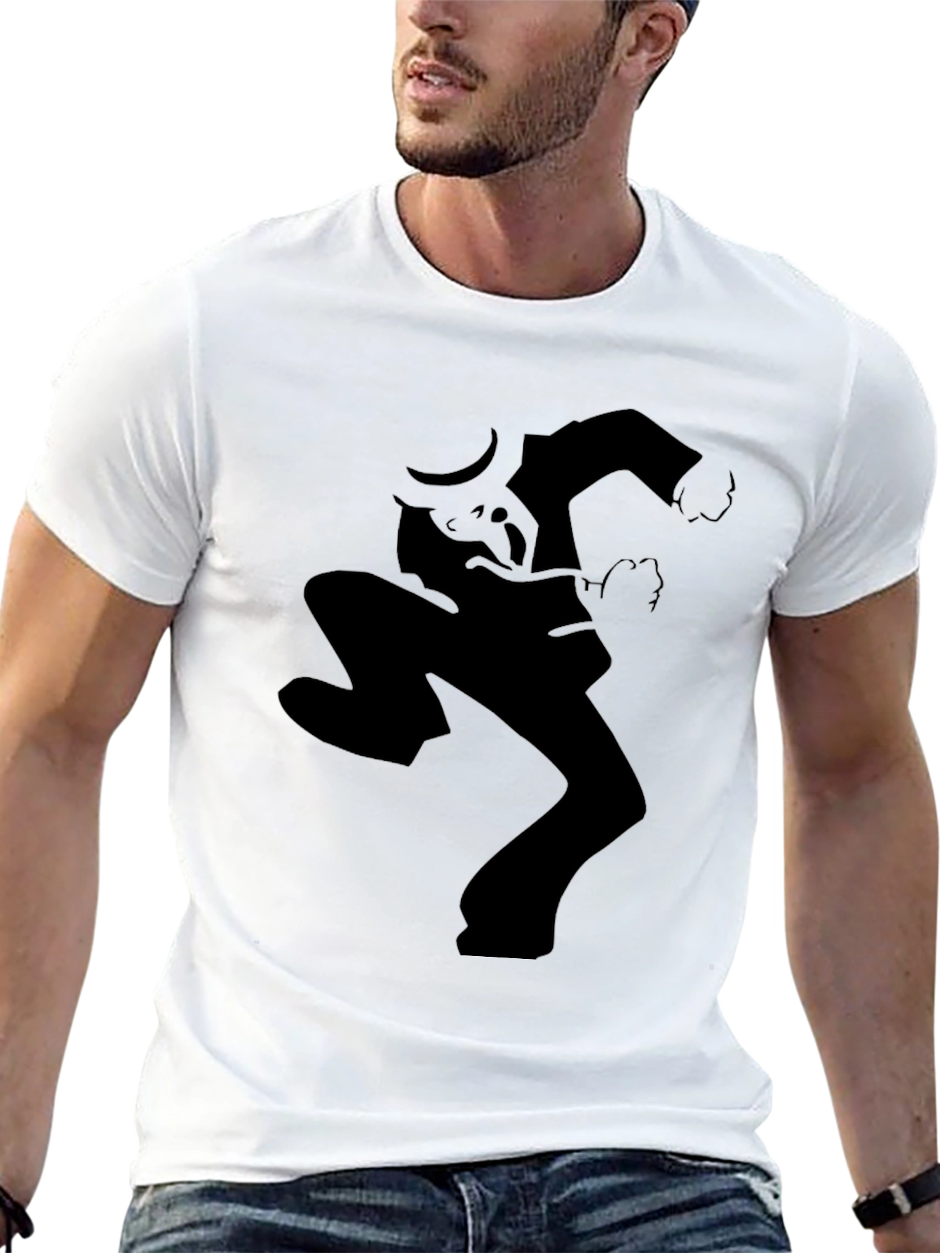 Silhouette Dance Graphic Tee - Black Casual Style