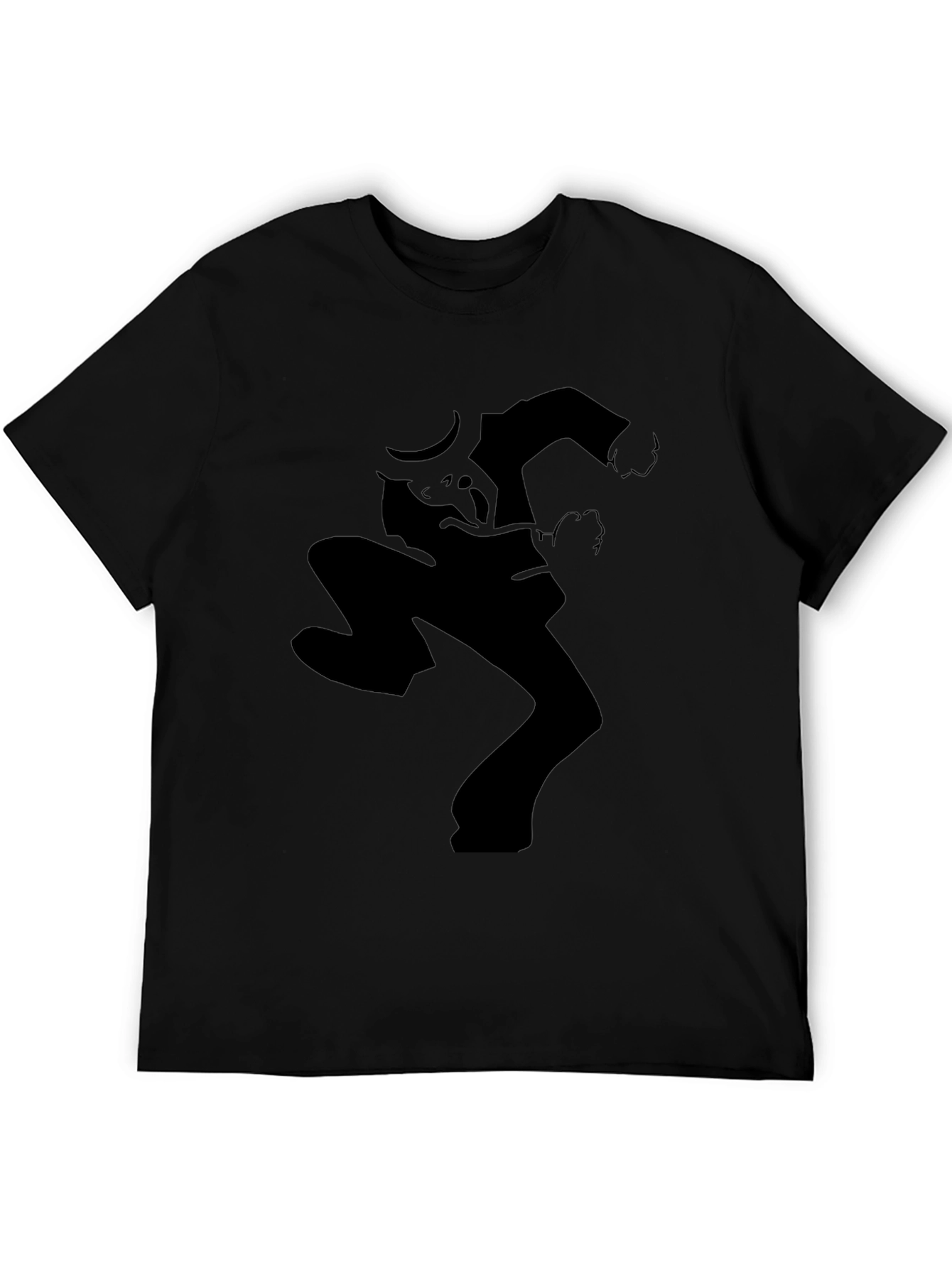 Silhouette Dance Graphic Tee - Black Casual Style