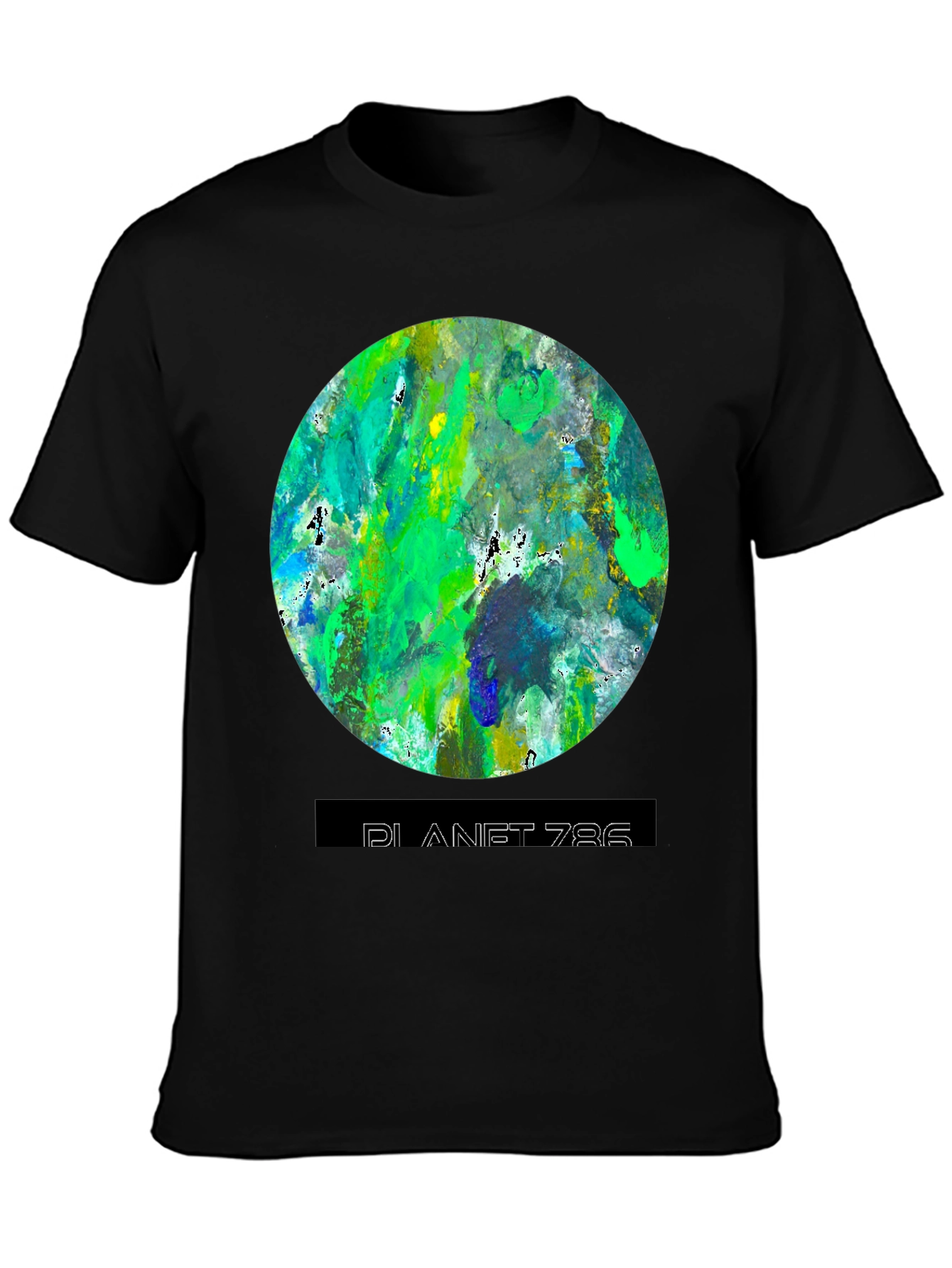 Planet 786 Graphic Tee - Modern Abstract Design