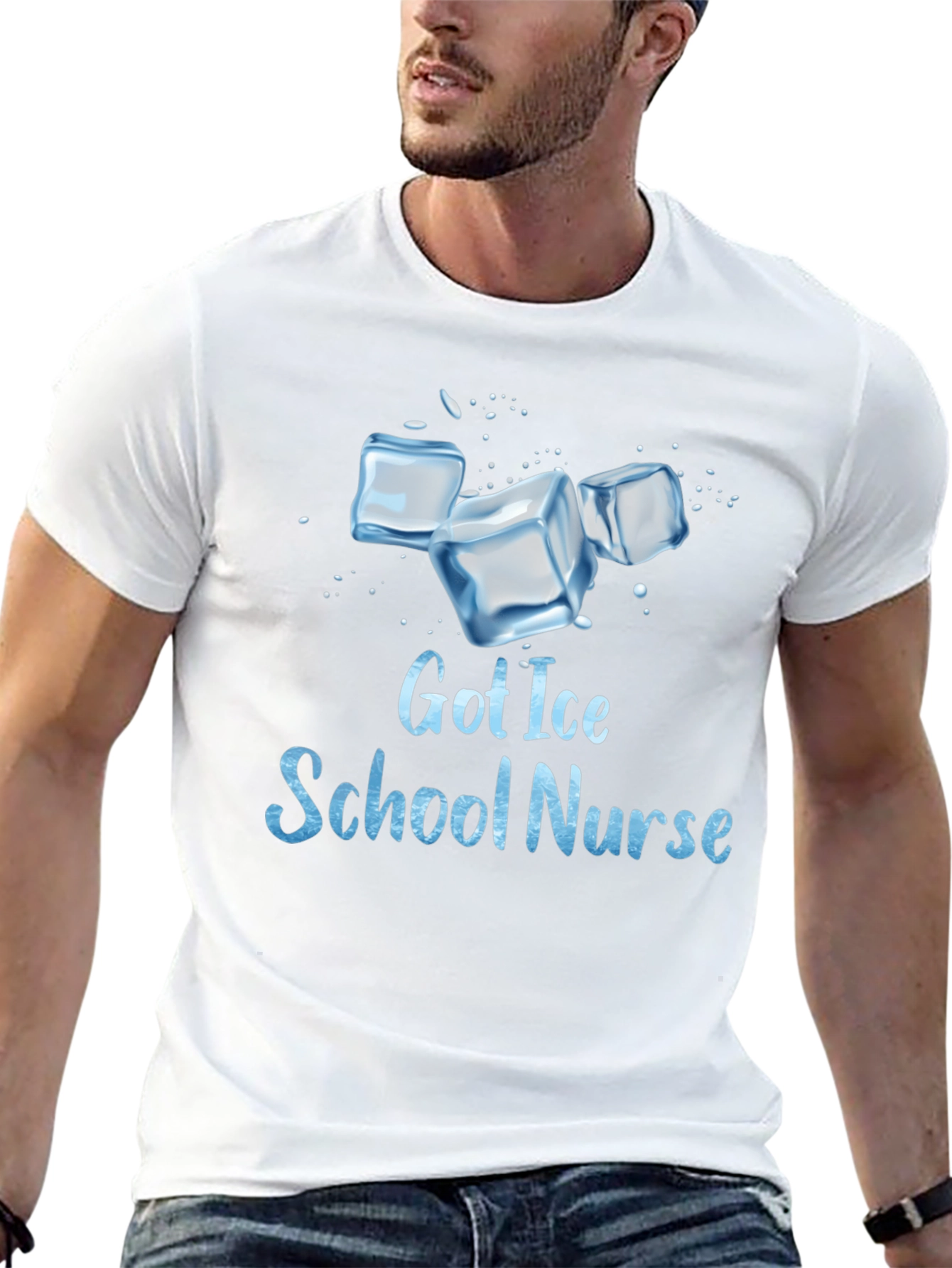 Got Ice School Nurse T-Shirt - Black Cotton Tee