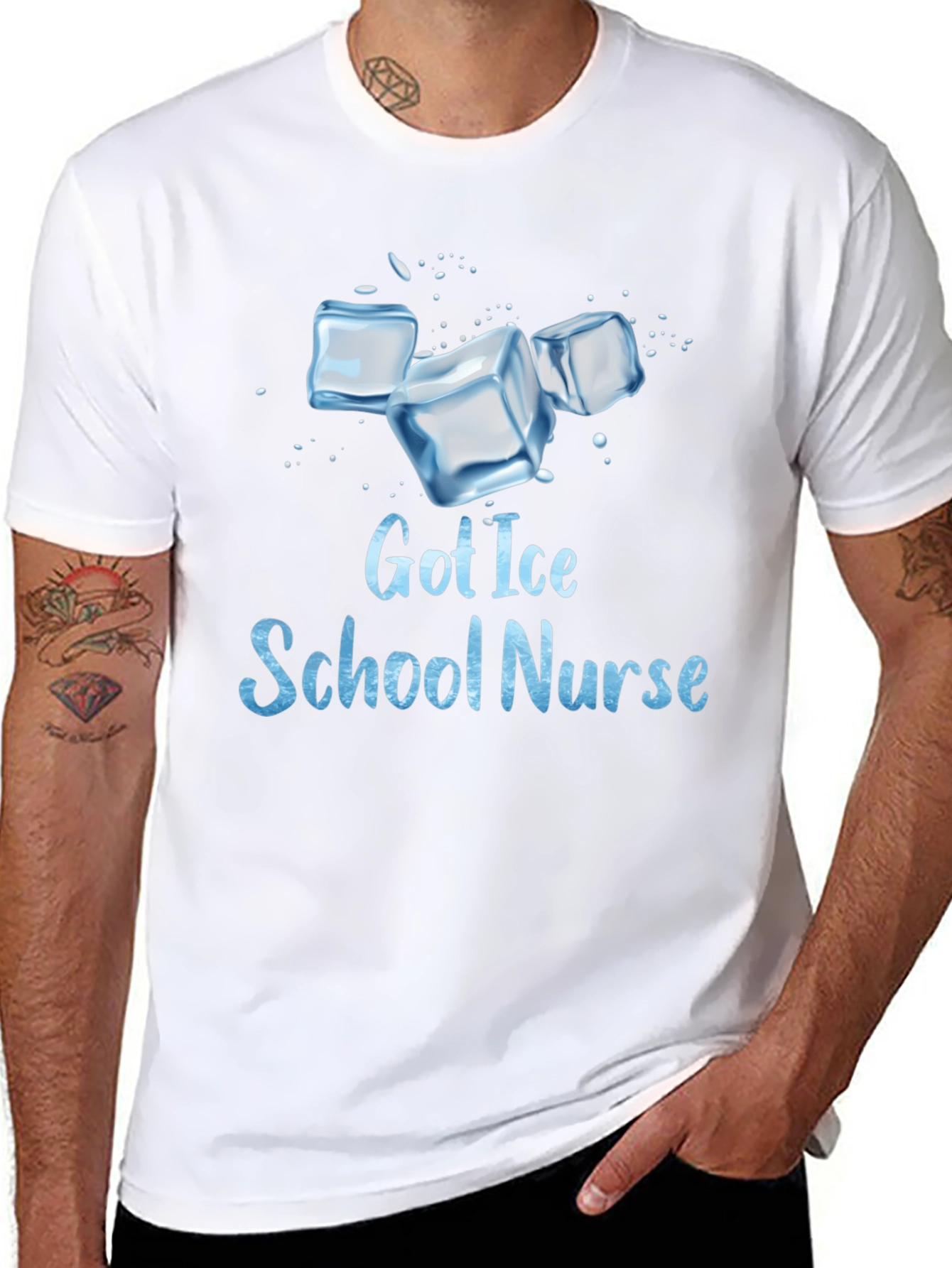 Got Ice School Nurse T-Shirt - Black Cotton Tee
