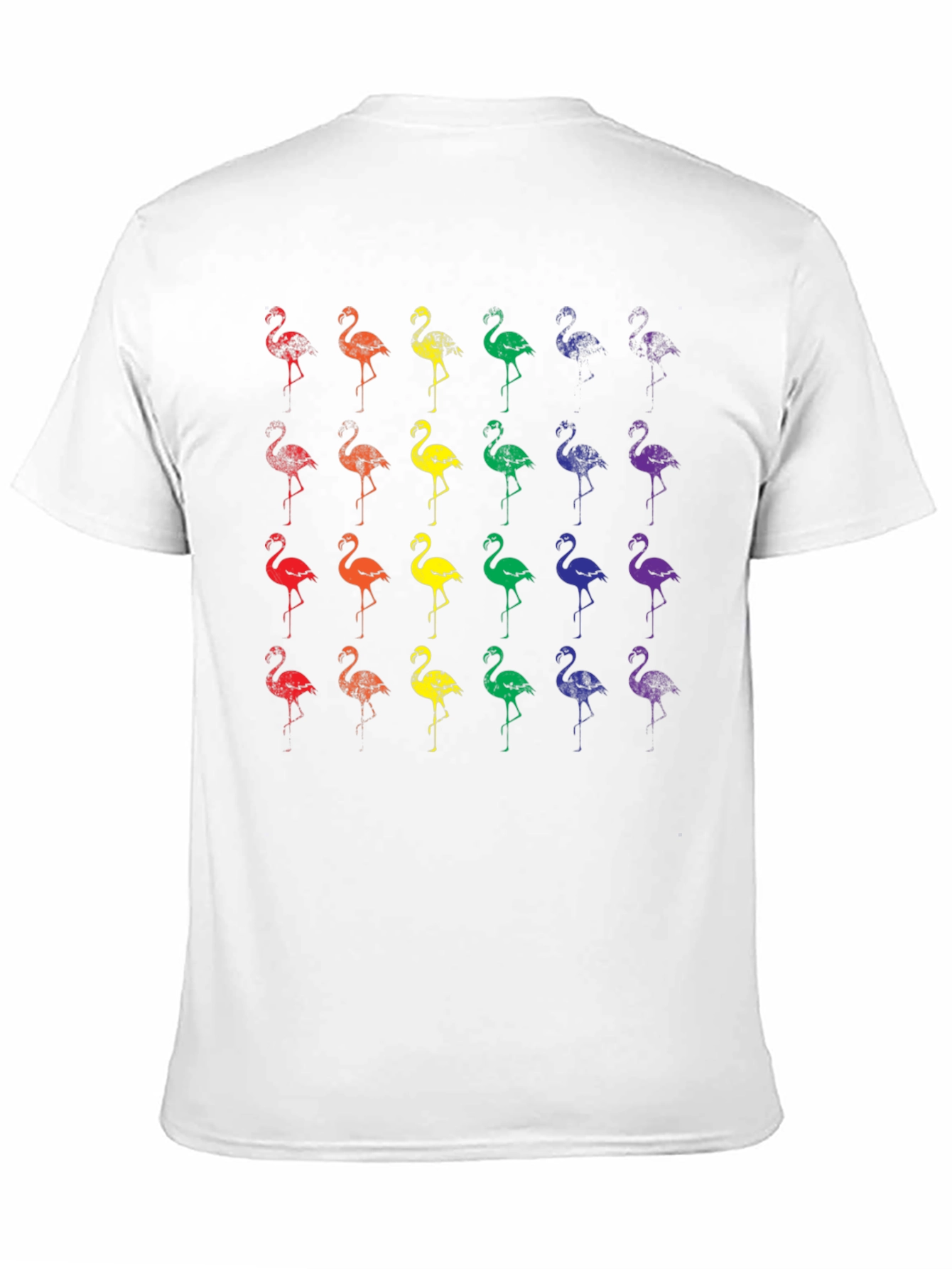 Rainbow Flamingo Graphic T-Shirt - Casual Style