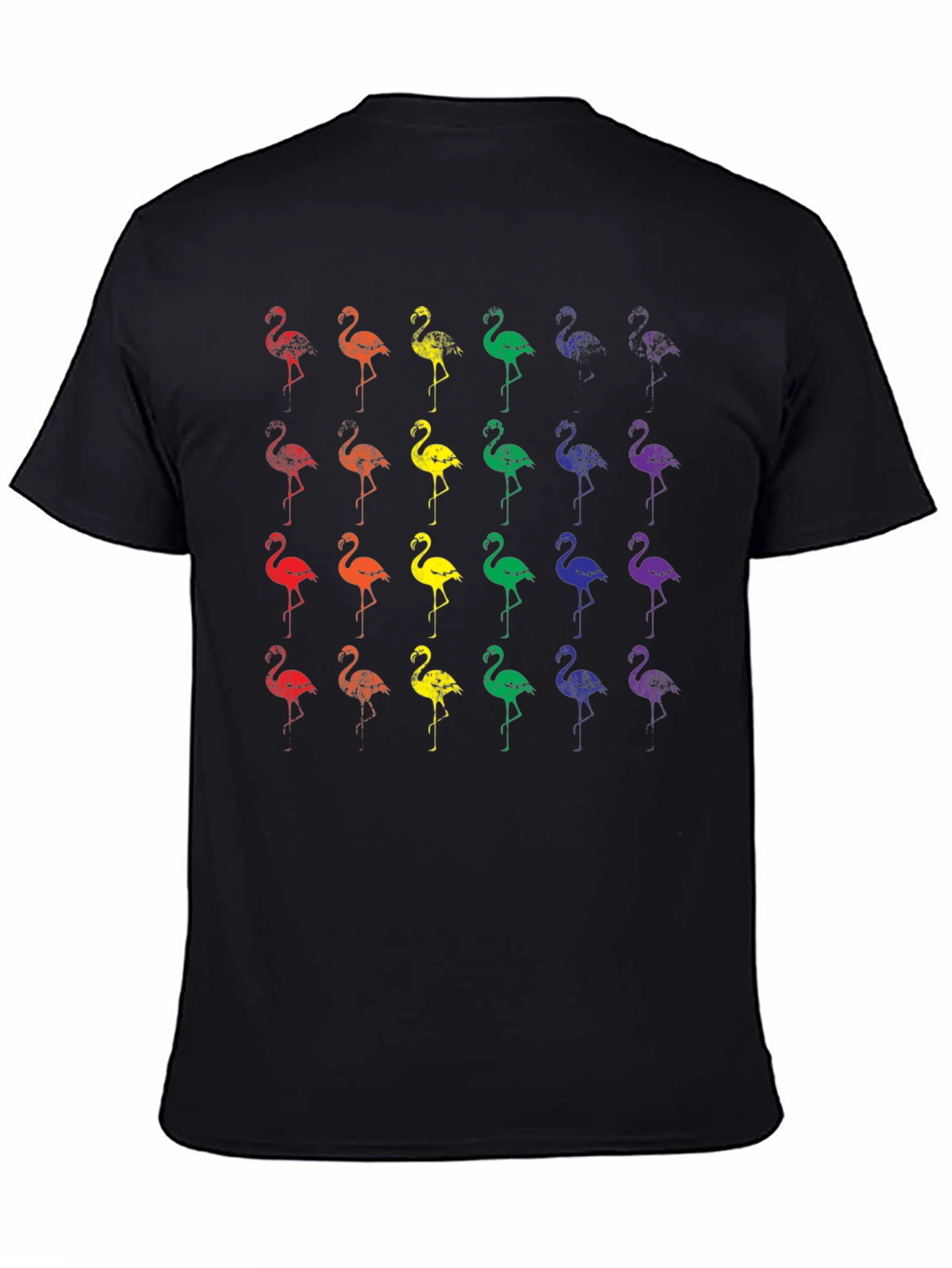 Rainbow Flamingo Graphic T-Shirt - Casual Style