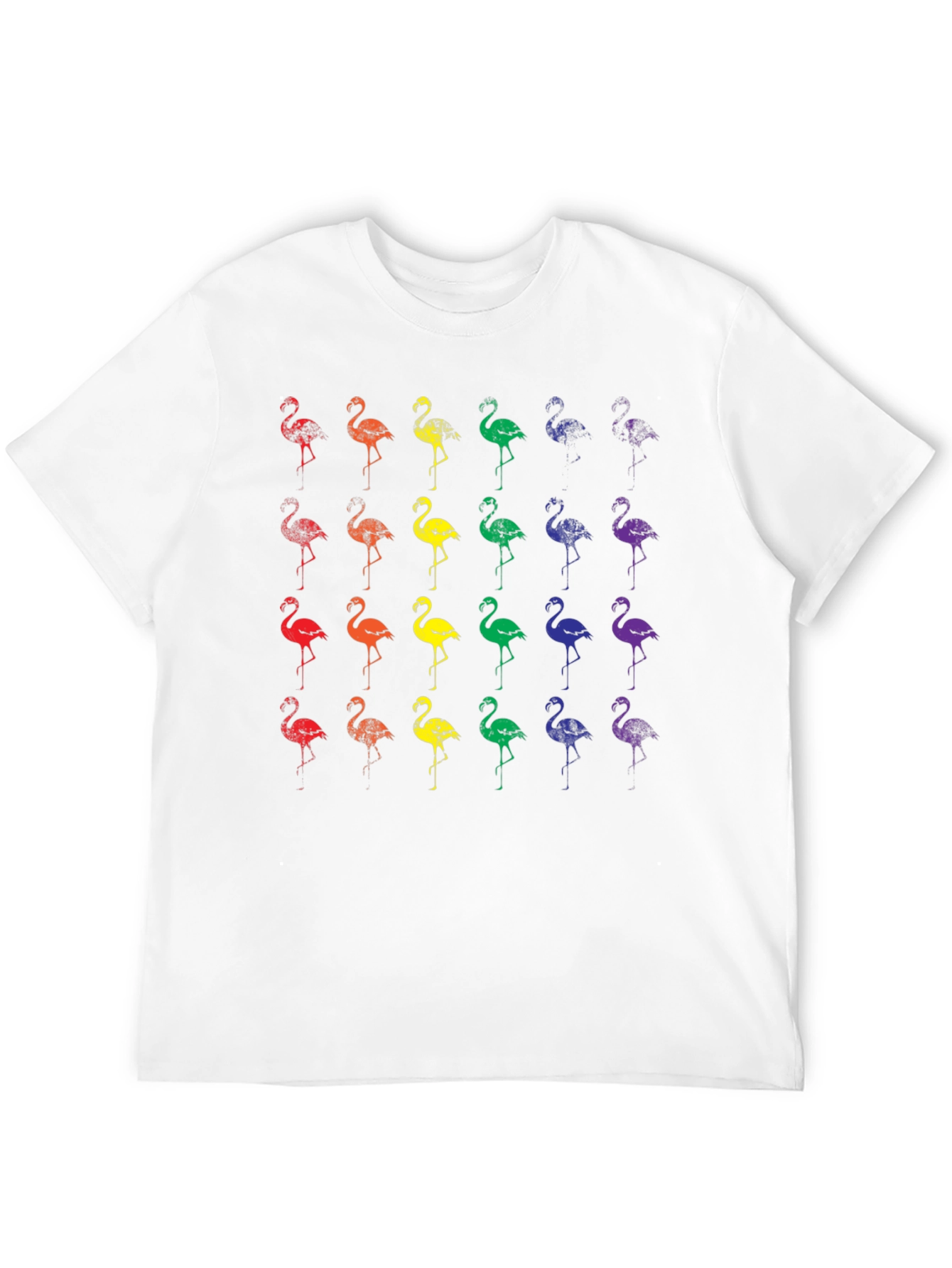 Rainbow Flamingo Graphic T-Shirt - Casual Style