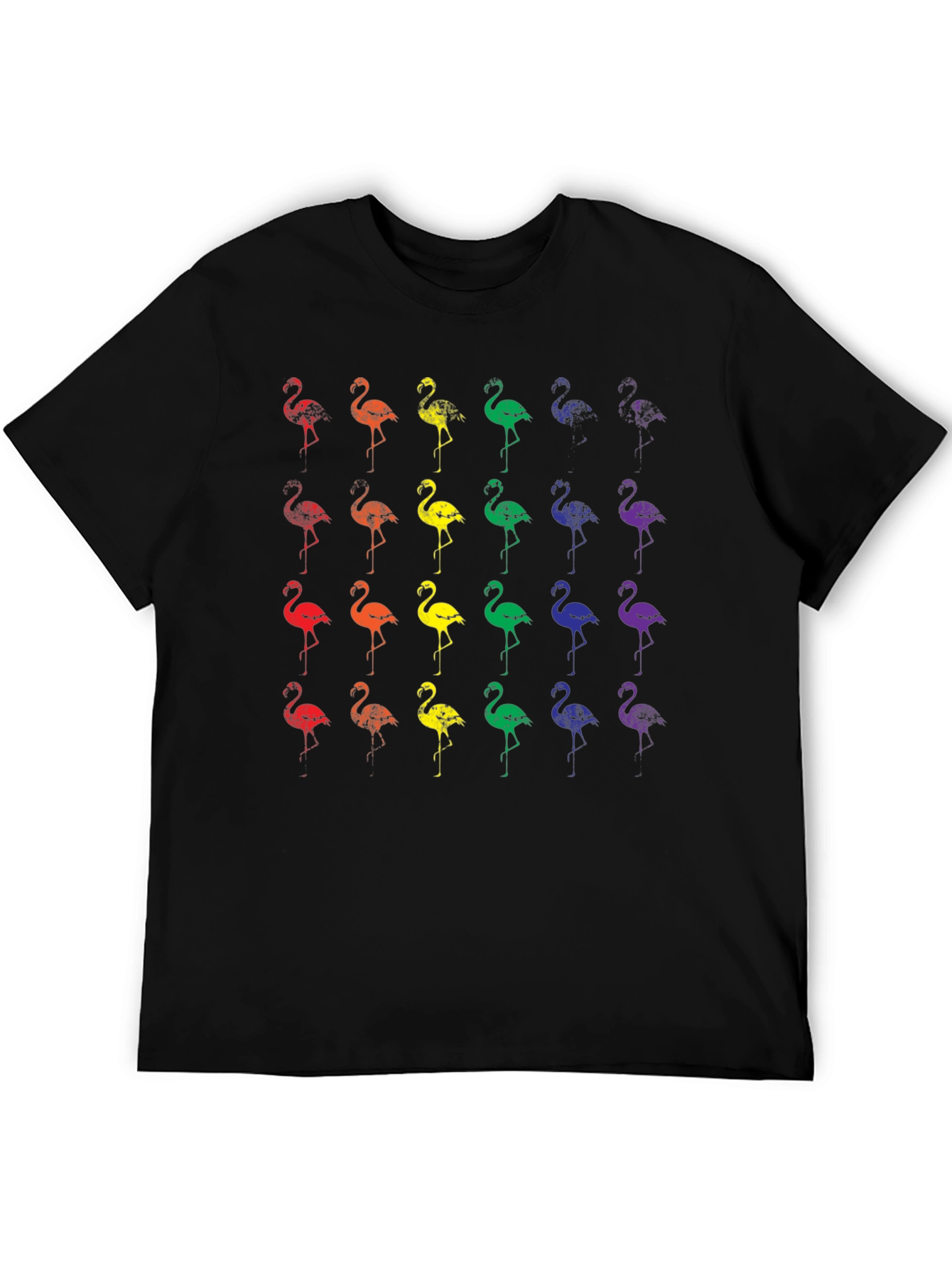 Rainbow Flamingo Graphic T-Shirt - Casual Style
