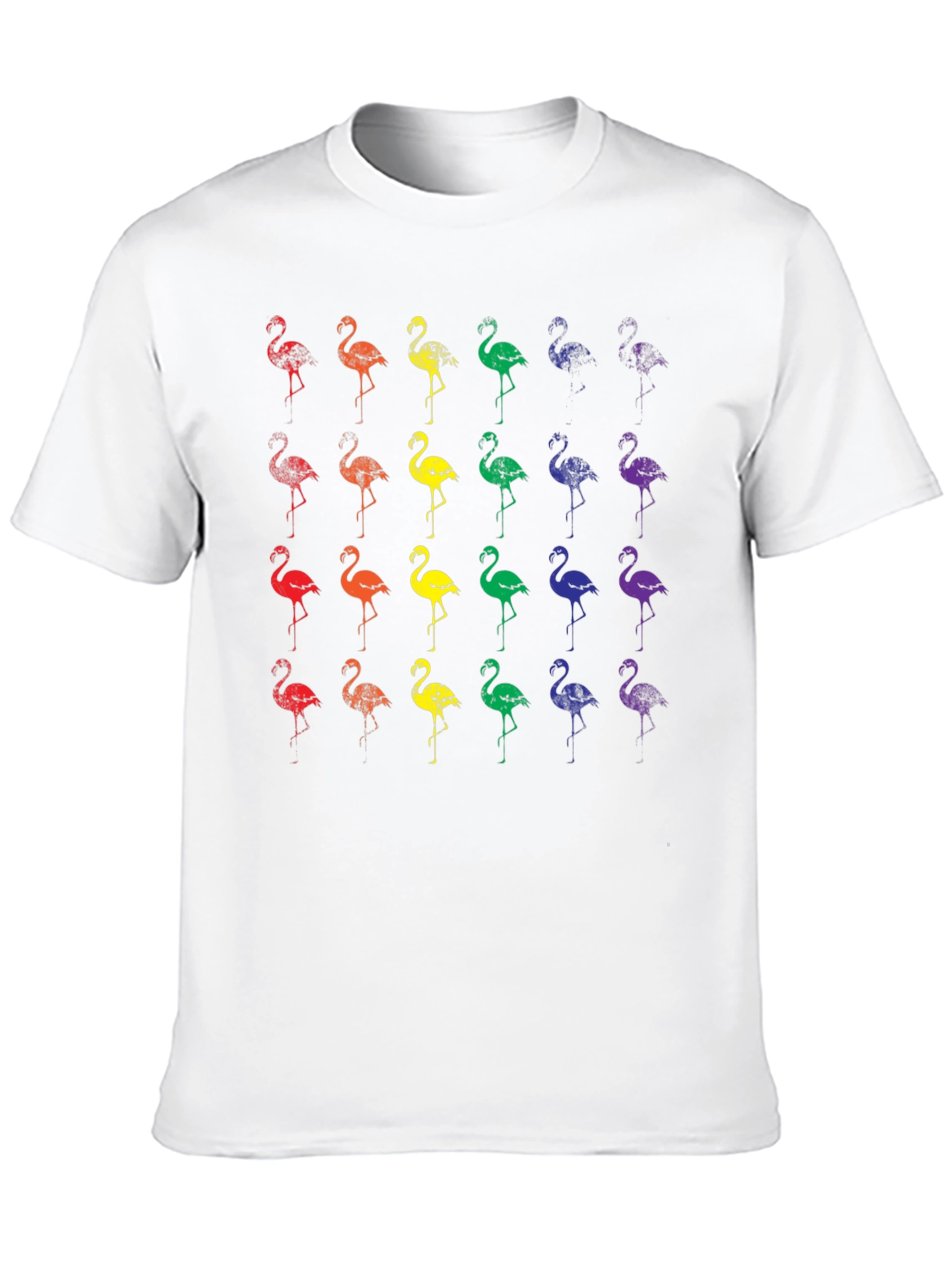 Rainbow Flamingo Graphic T-Shirt - Casual Style