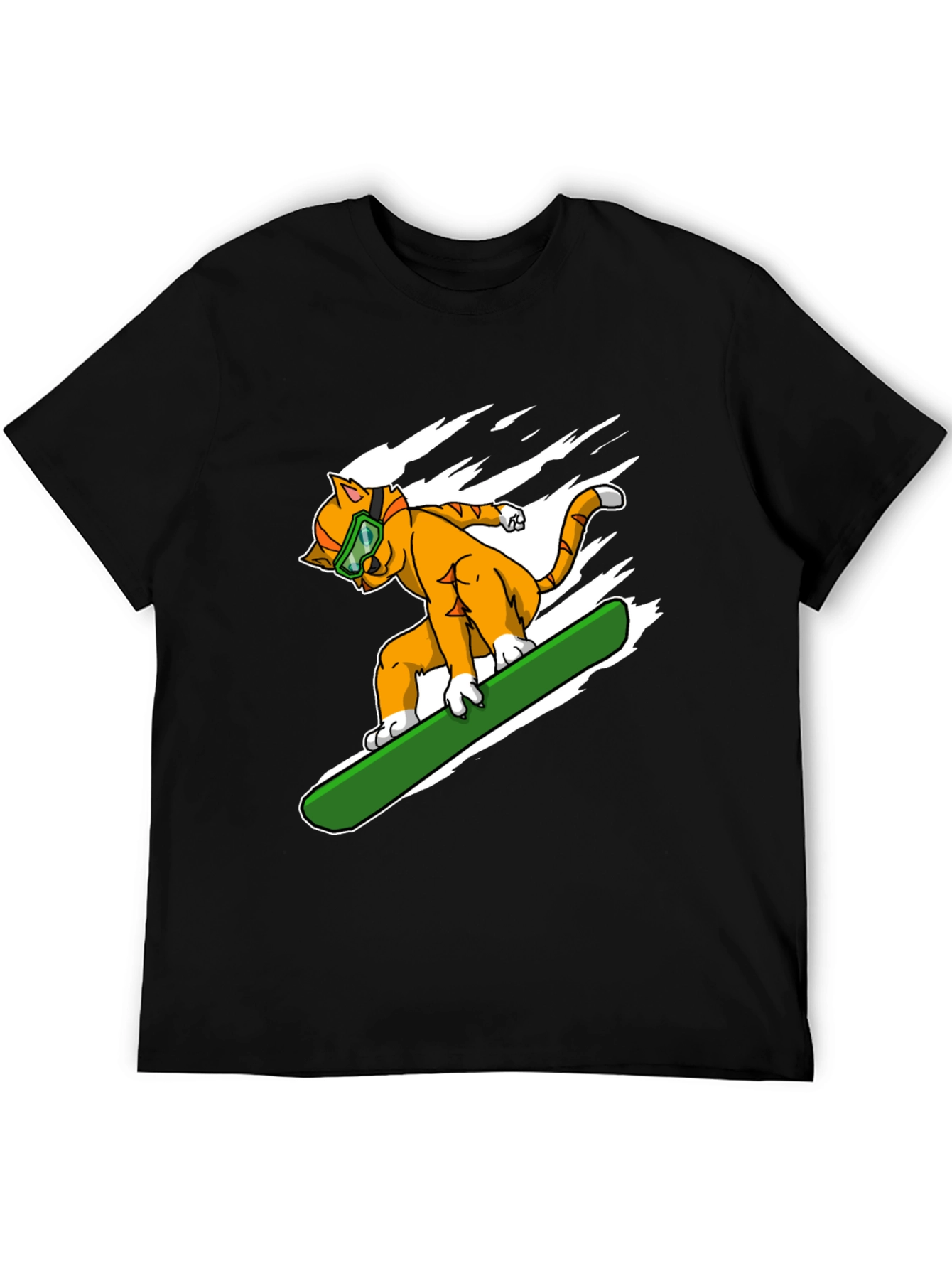 Cool Cat Snowboarding Graphic Tee