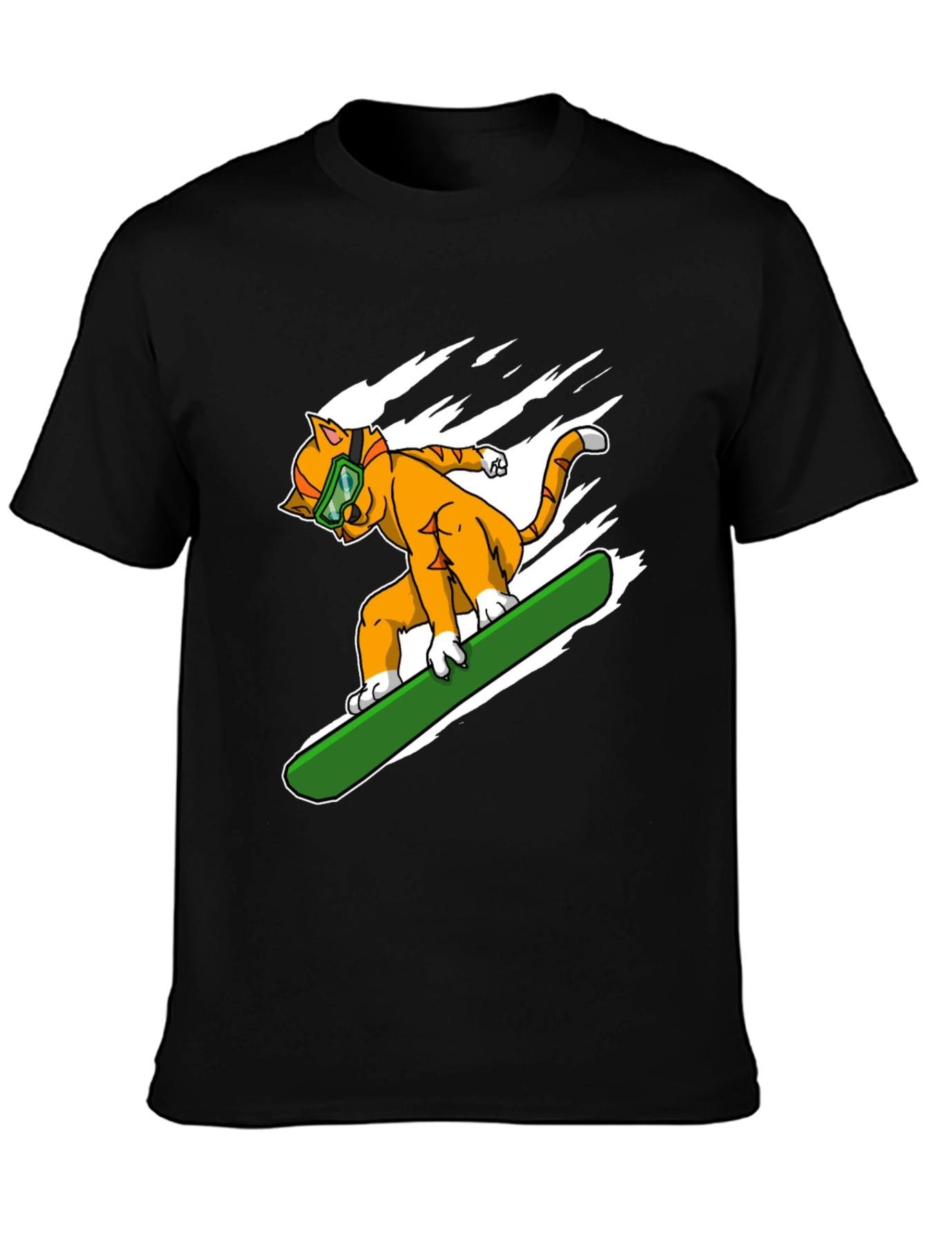 Cool Cat Snowboarding Graphic Tee