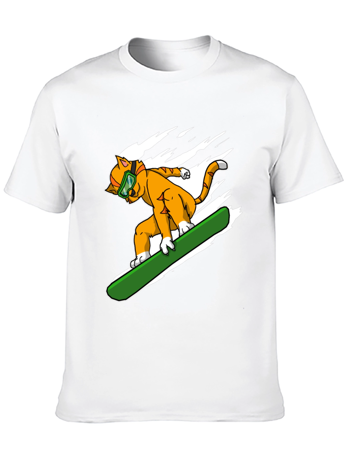 Cool Cat Snowboarding Graphic Tee