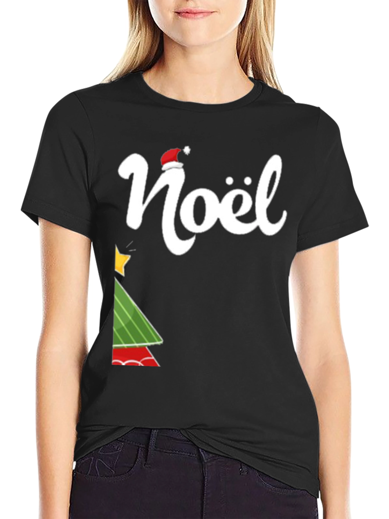 Noel Christmas Tree Graphic Tee - Holiday T-Shirt