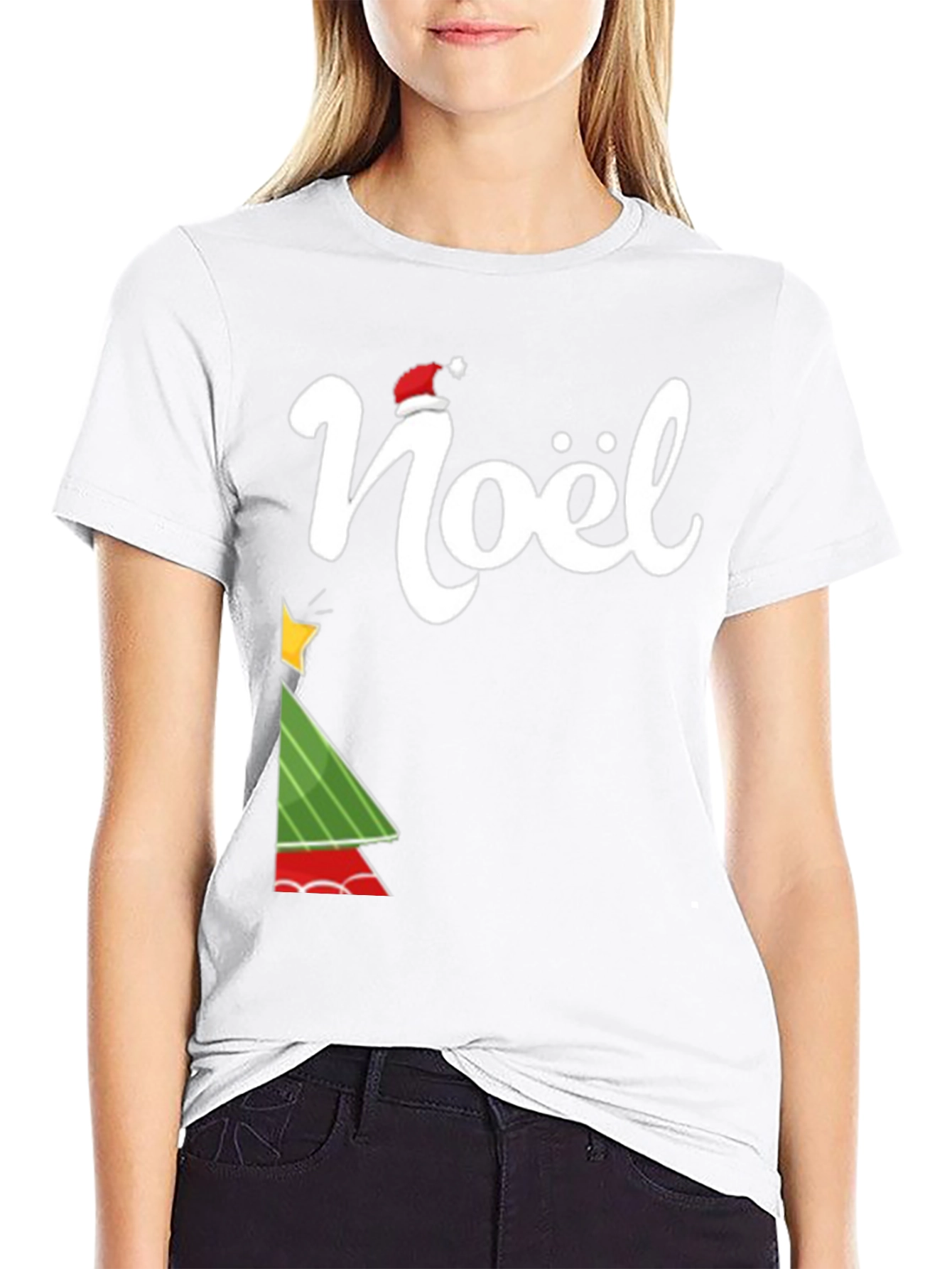 Noel Christmas Tree Graphic Tee - Holiday T-Shirt
