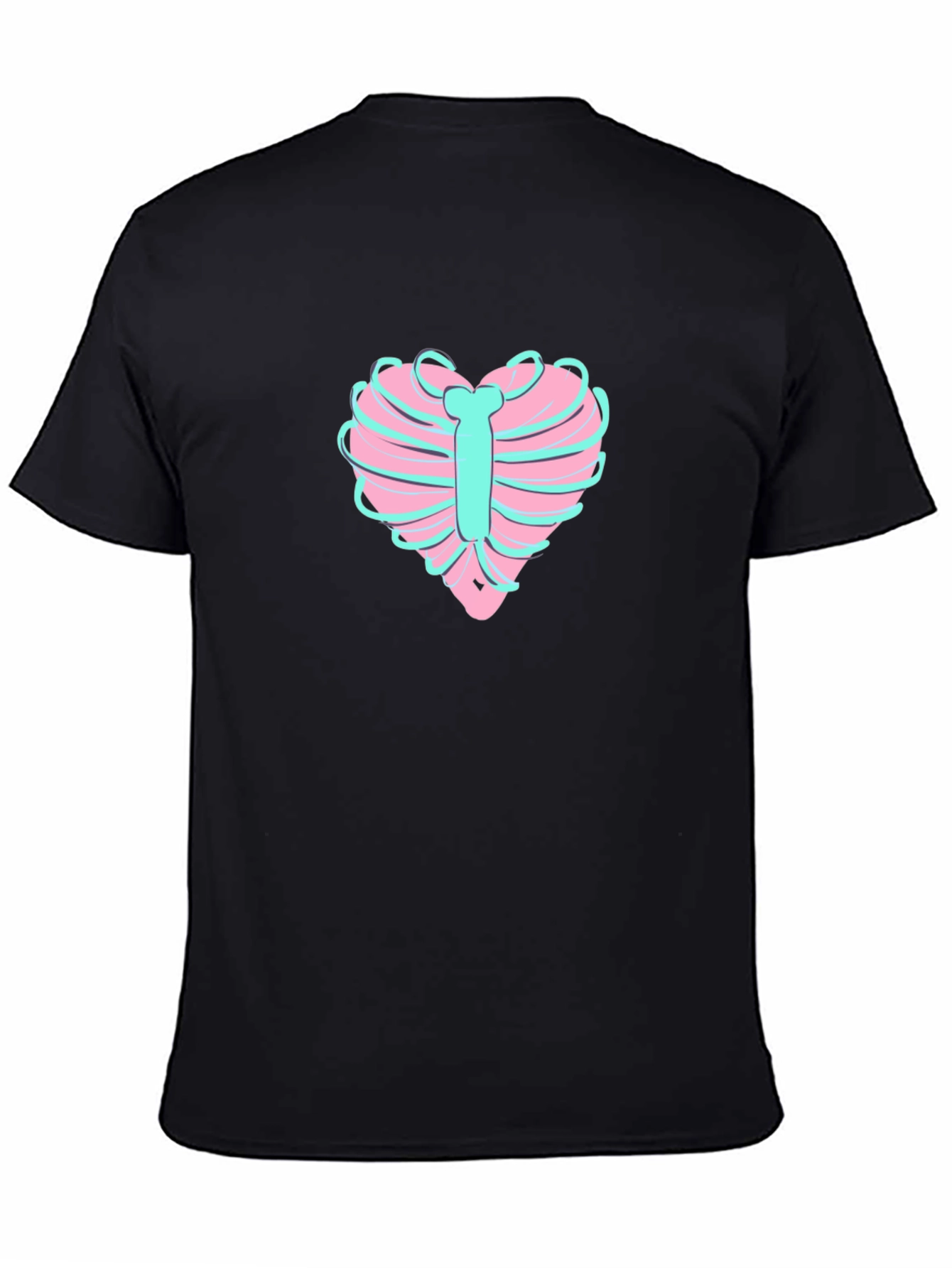 Heart Ribcage Graphic Tee - Unique Design