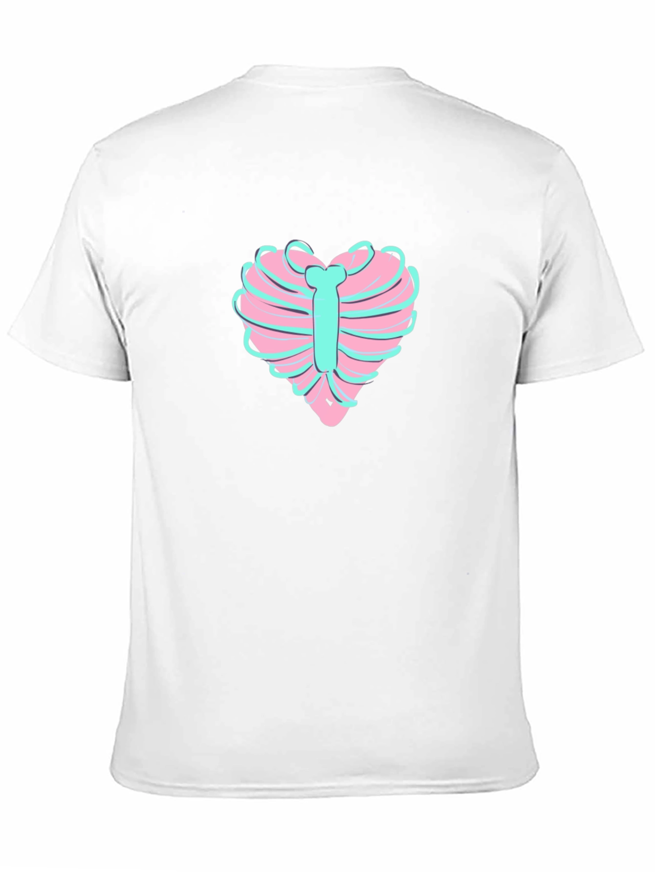 Heart Ribcage Graphic Tee - Unique Design