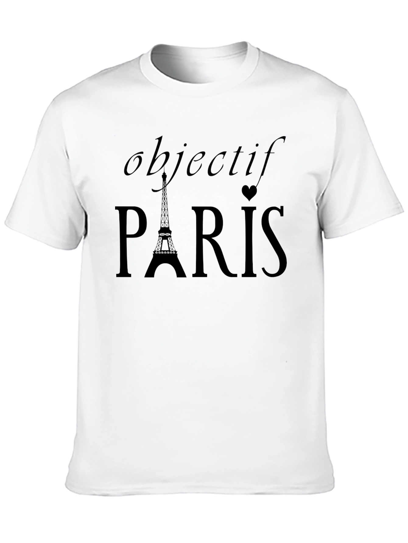 Objectif Paris Black Graphic T-Shirt