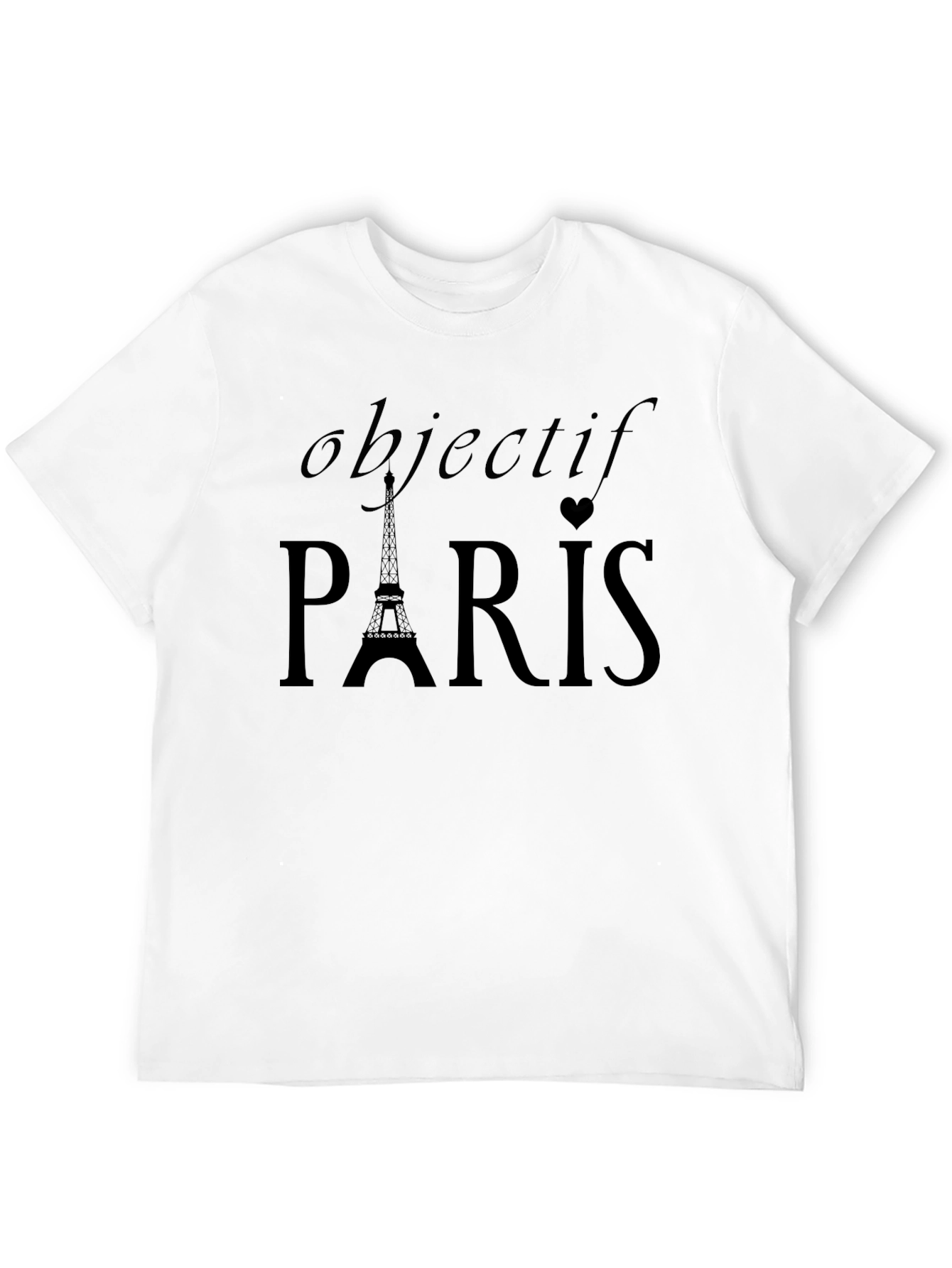 Objectif Paris Black Graphic T-Shirt