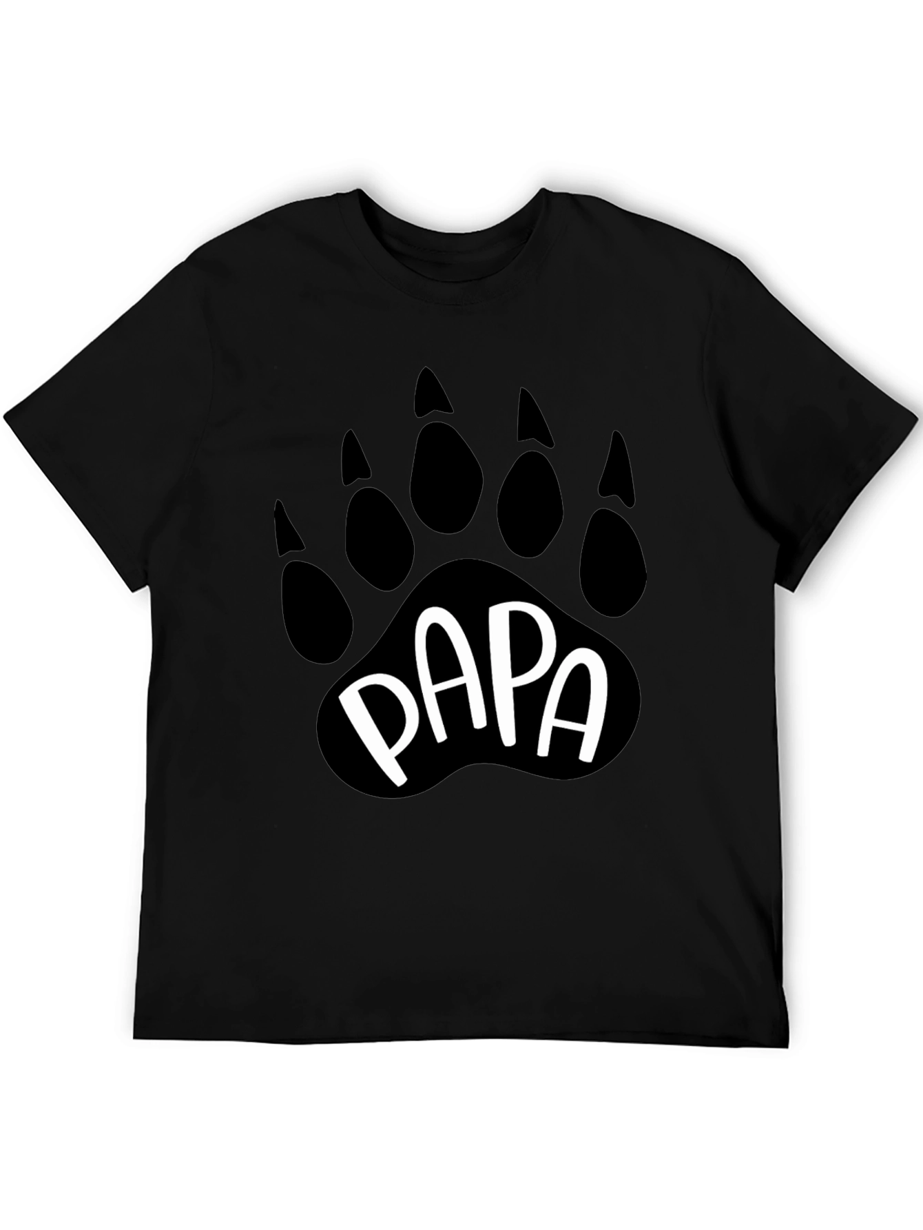 Papa Bear Paw Print Graphic T-Shirt