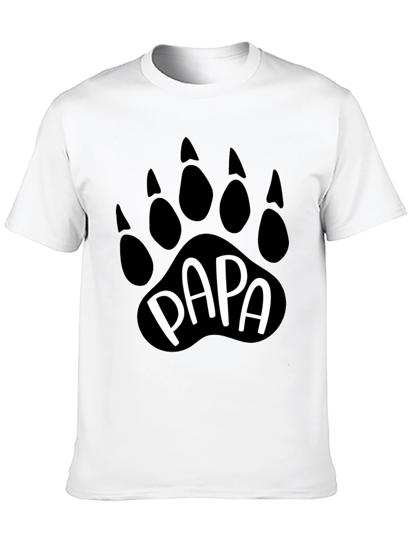 Papa Bear Paw Print Graphic T-Shirt