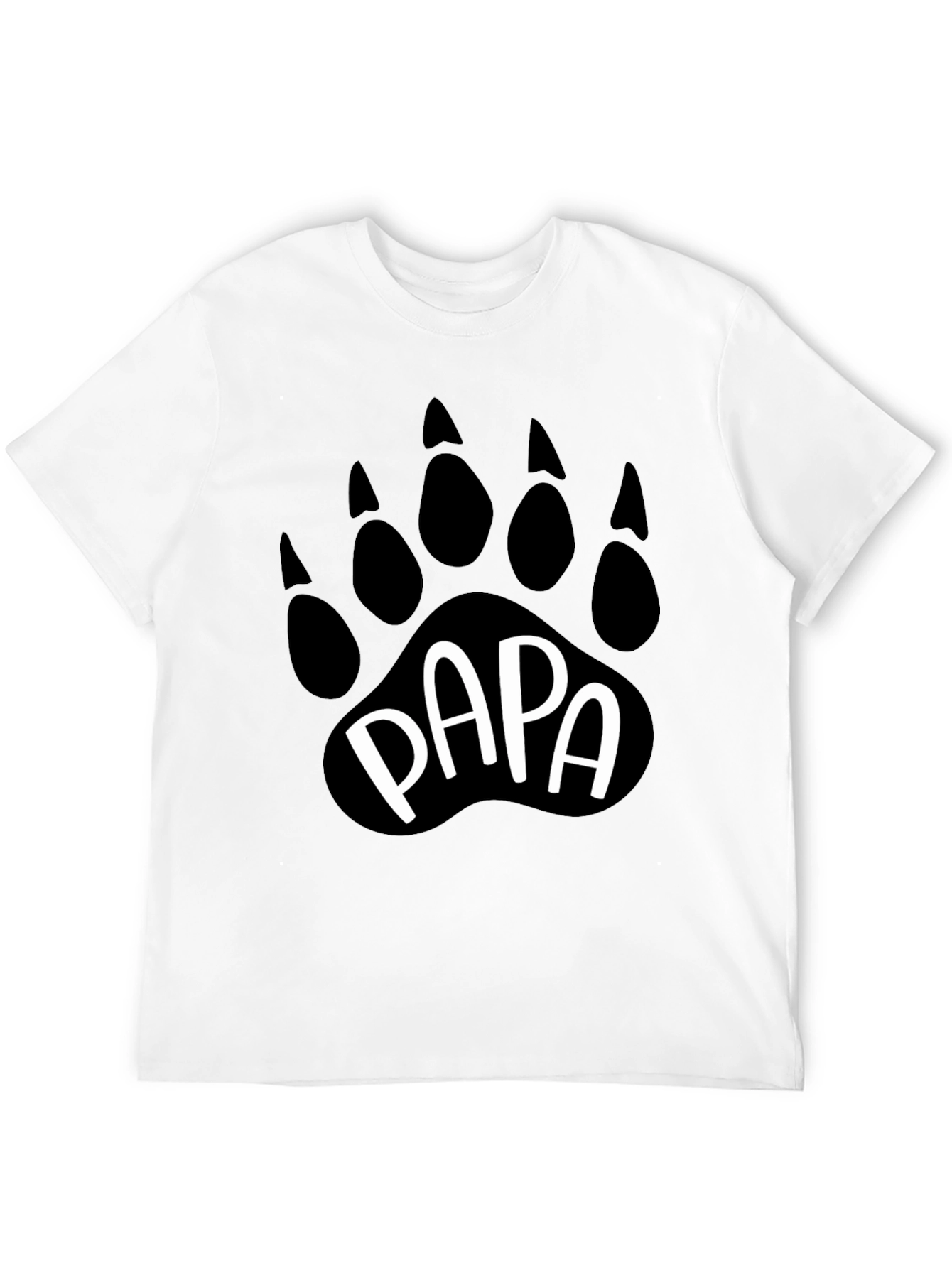 Papa Bear Paw Print Graphic T-Shirt