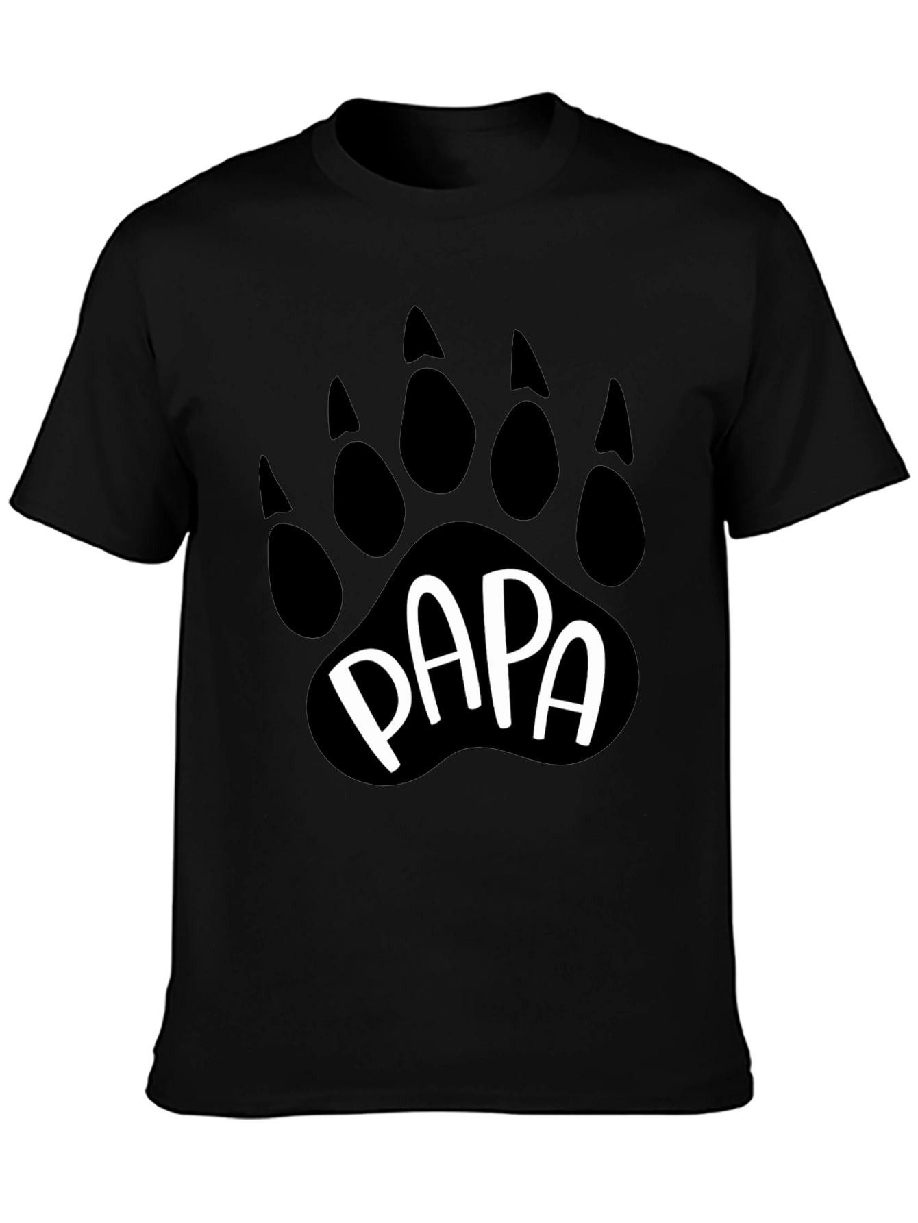 Papa Bear Paw Print Graphic T-Shirt