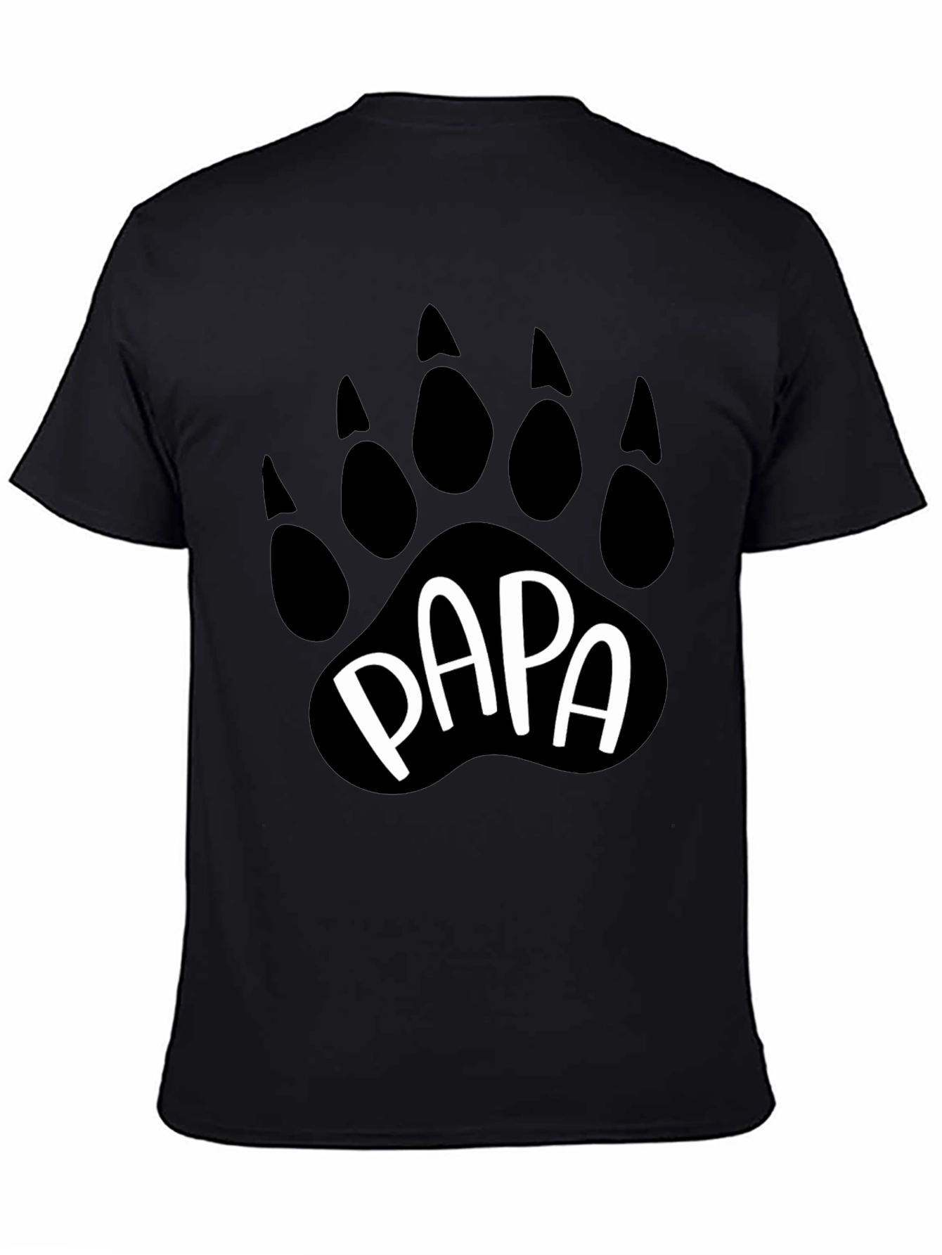 Papa Bear Paw Print Graphic T-Shirt