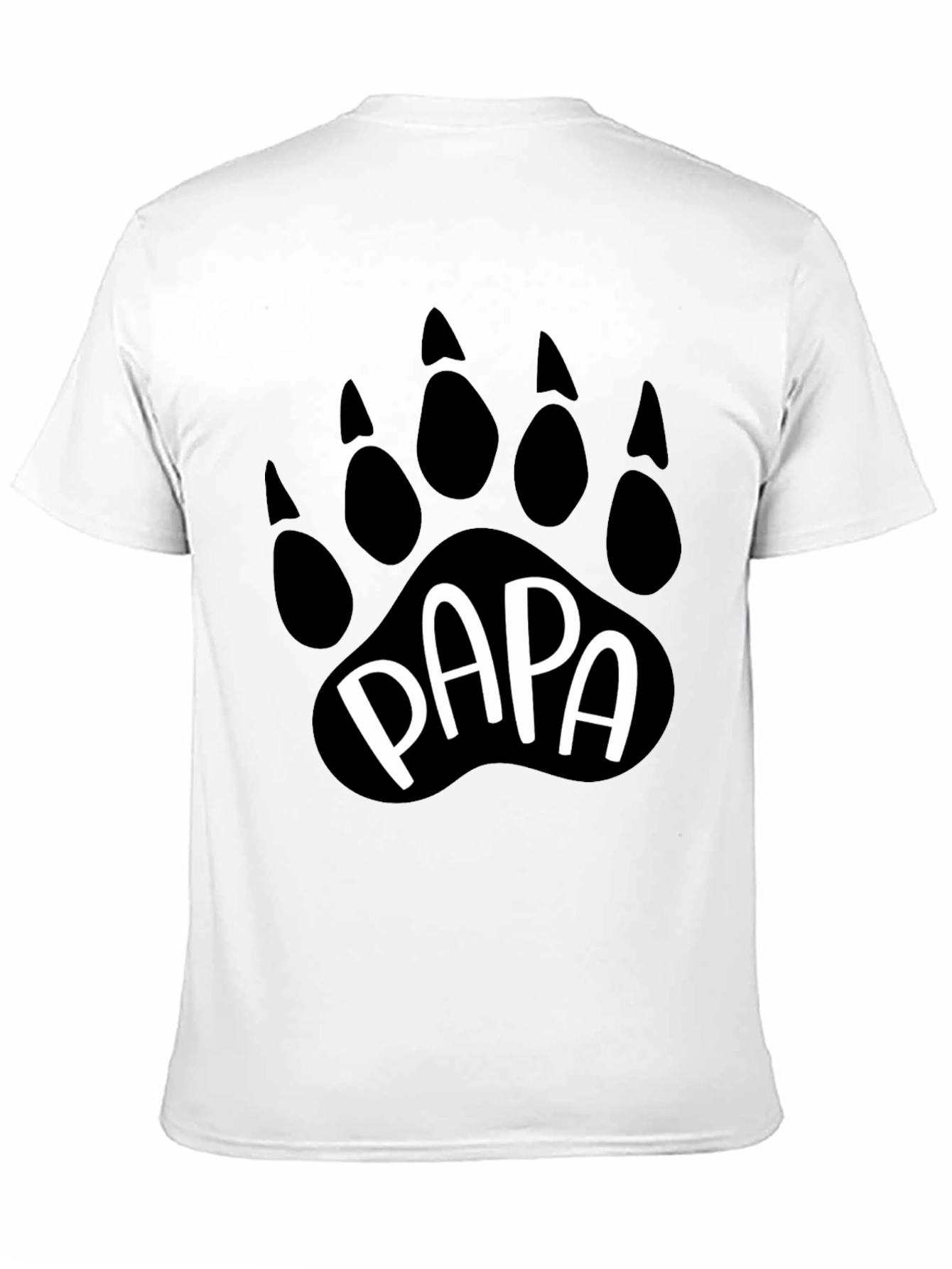 Papa Bear Paw Print Graphic T-Shirt