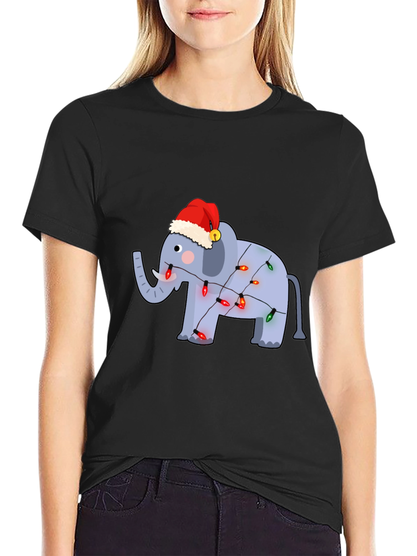 Festive Elephant Christmas T-Shirt