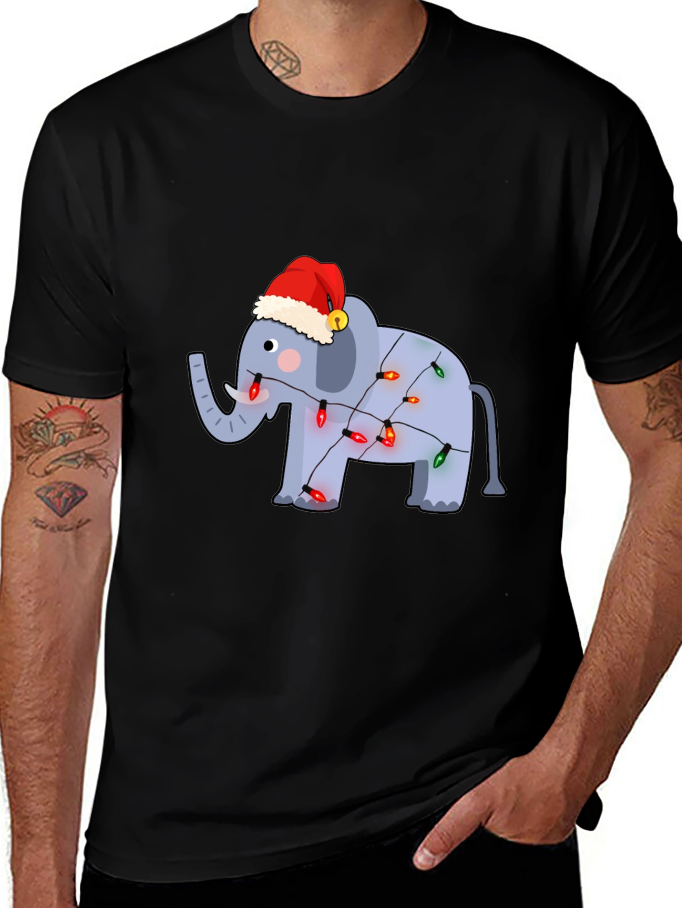 Festive Elephant Christmas T-Shirt